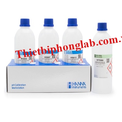 Dung Dịch Chuẩn pH 4.01,7.01,10.01 và Dung Dịch Bảo Quản Điện Cực (4 x 500 mL) HI54710-10