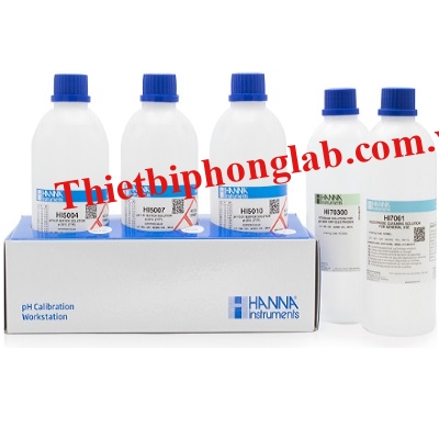 Dung Dịch Chuẩn pH 4.01,7.01,10.01 và Dung Dịch Bảo Quản Và Rửa Điện Cực (5 x 500 mL) HI54710-11