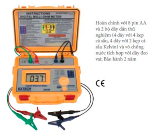 MÁY ĐO MILLIOHM CHẠY BẰNG PIN model: 380580