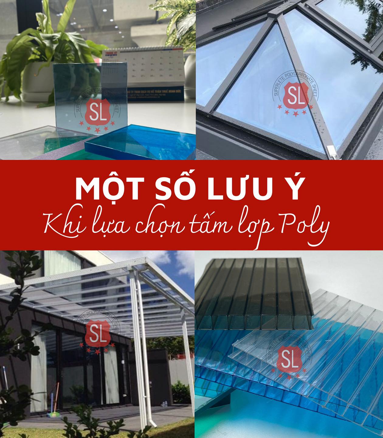 LƯU Ý KHI CHỌN TẤM LỢP POLY PHÙ HỢP VỚI MỤC ĐÍCH THI CÔNG