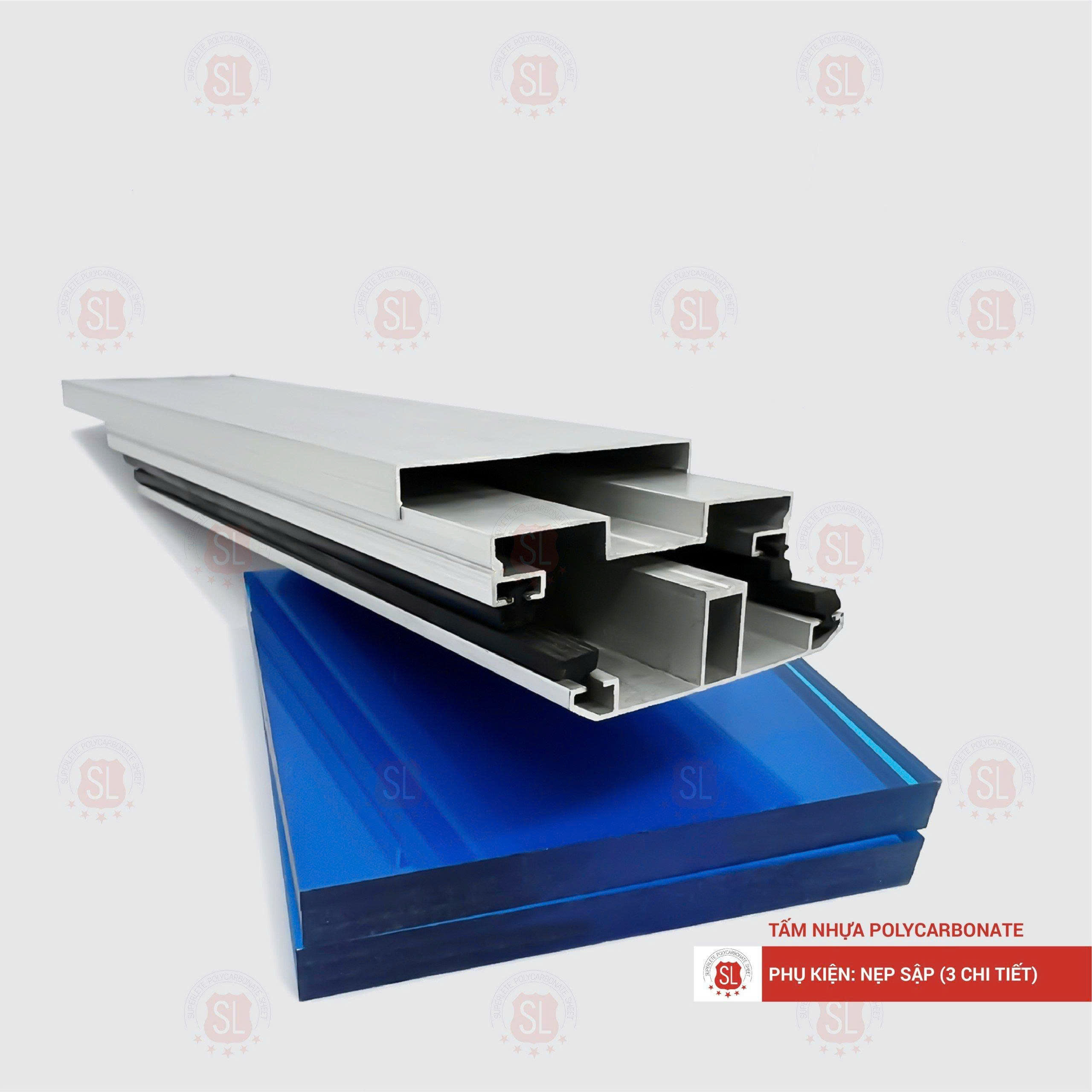 Nẹp Sập (bản to 6cm) - kèm gioăng (3 chi tiết)