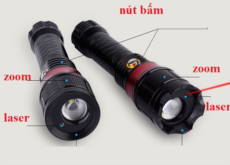 Đèn Pin Tích Hợp Laser 2 in 1