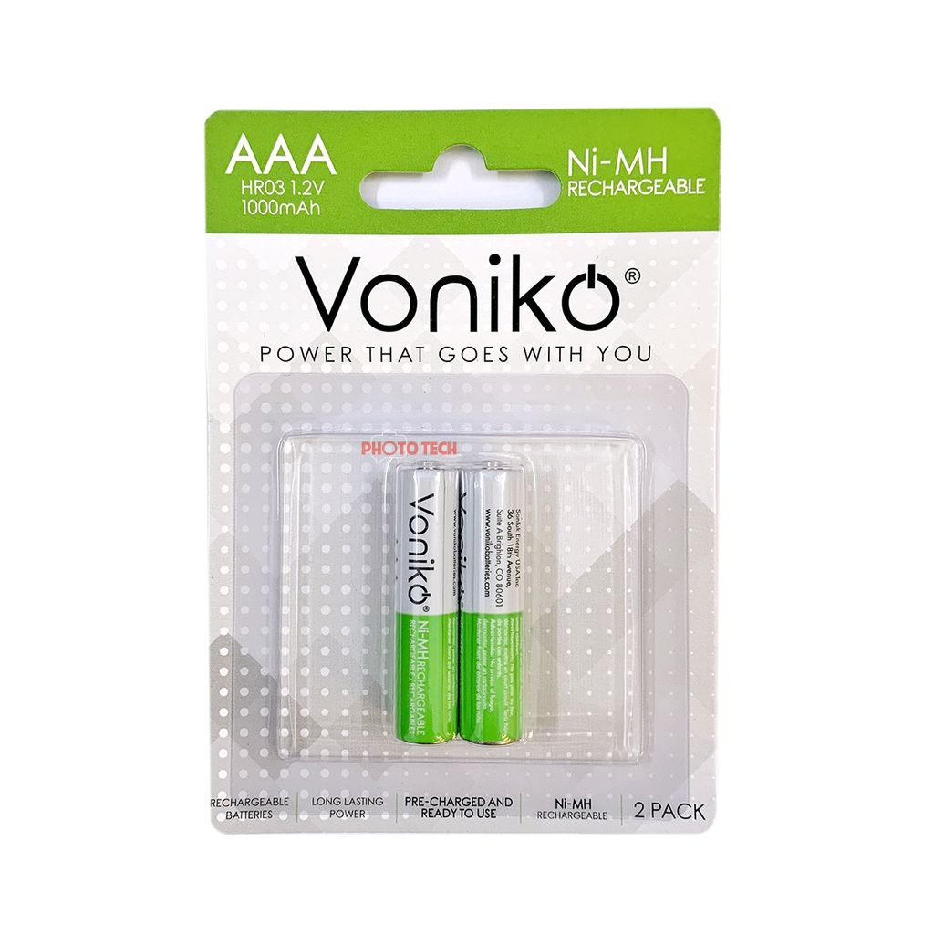 PIN SẠC VONIKO USA AA HR6 1,2V 2300MAH VỈ 2 VIÊN