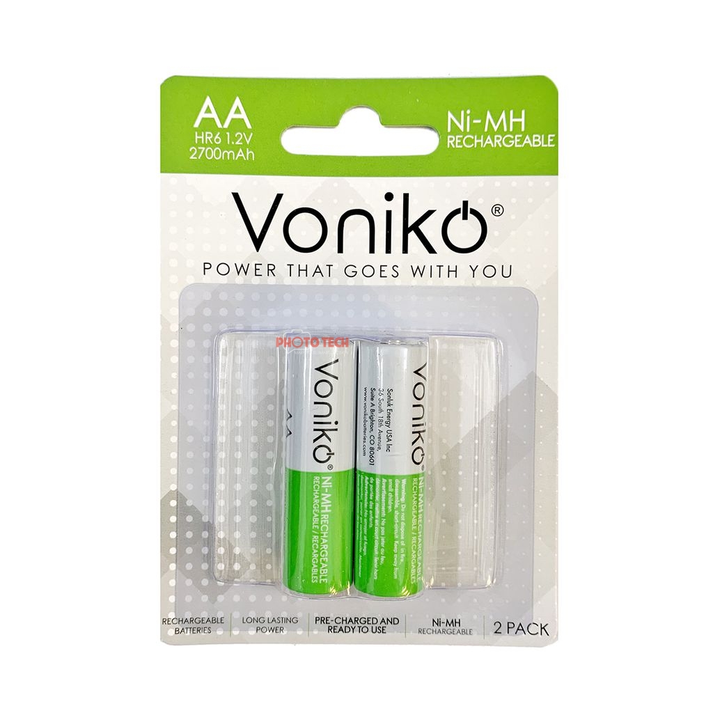 PIN SẠC VONIKO USA AA HR6 1,2V 2700MAH VỈ 2 VIÊN