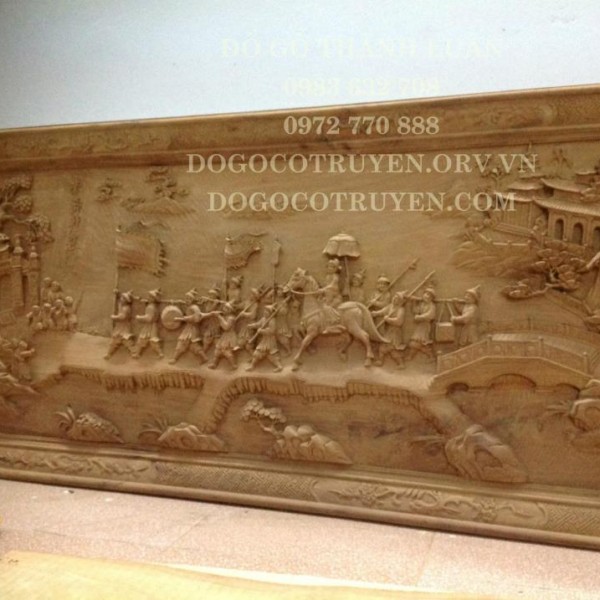 TRANH ĐỤC VINH QUI BÁI TỔ GỖ HƯƠNG