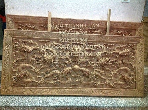 TRANH TREO TƯỜNG CỬU LONG TRẦU MẶT NGUYỆT