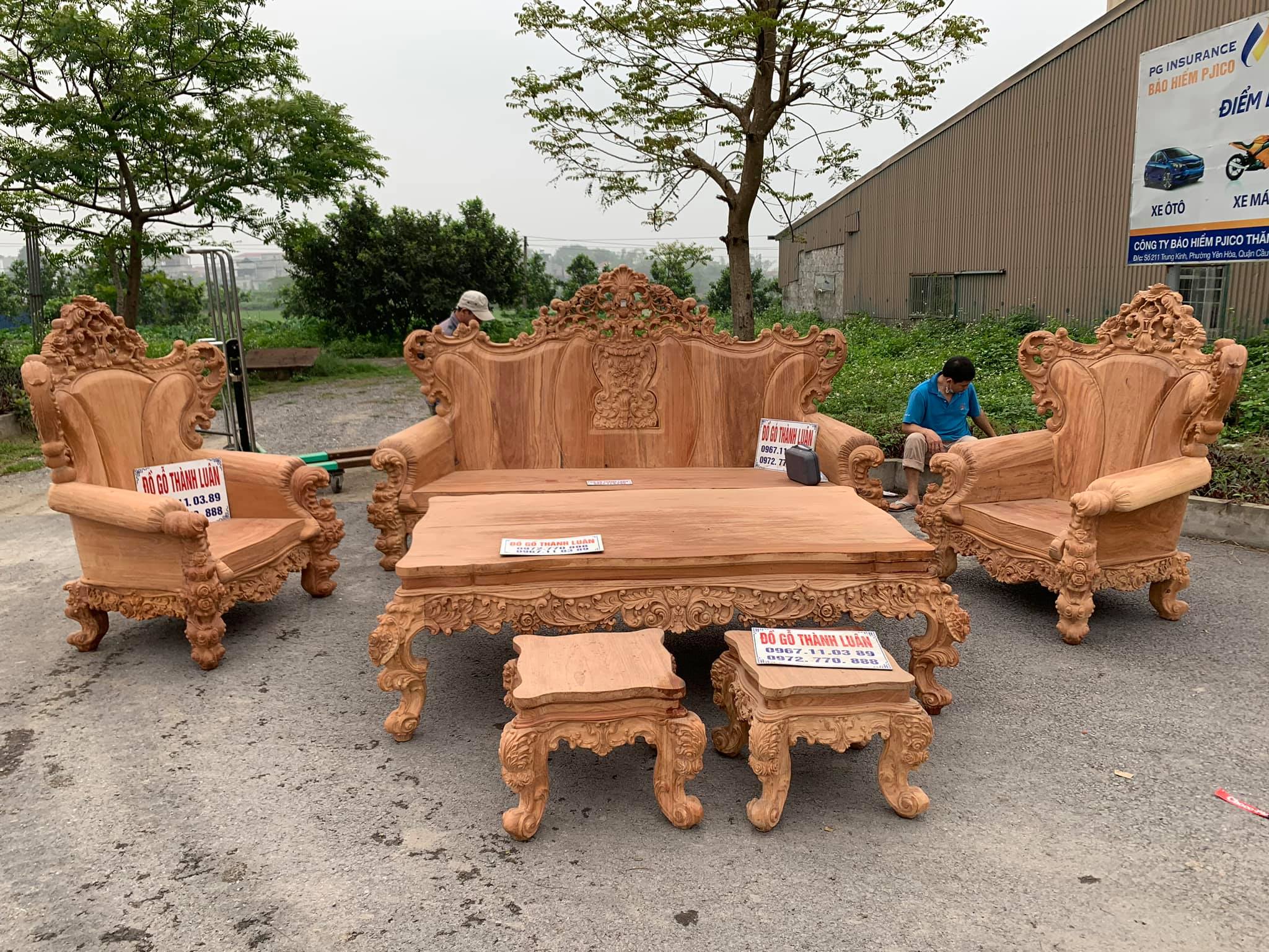 Bộ Ghế Hoàng Gia Gỗ Gõ Đỏ 6 Món