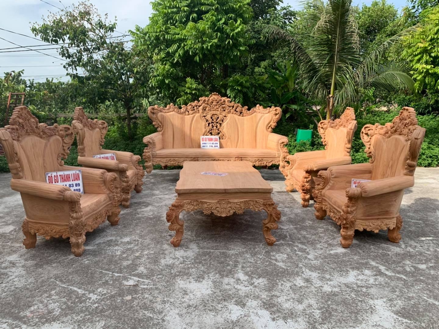 Bộ Ghế Hoàng Gia Gỗ Gõ Đỏ 10 Món