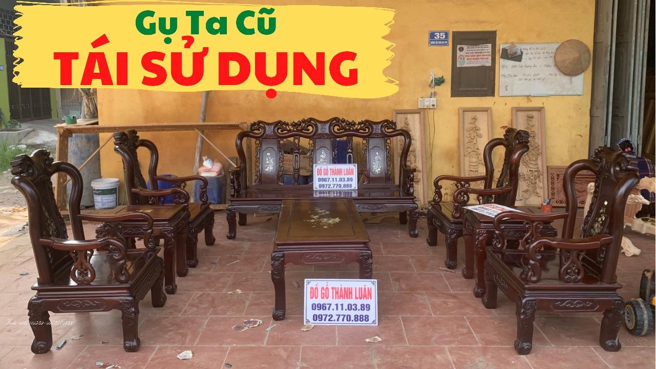 Bộ Bàn Ghế Gụ Ta Đã Qua 30 Năm Sử Dụng