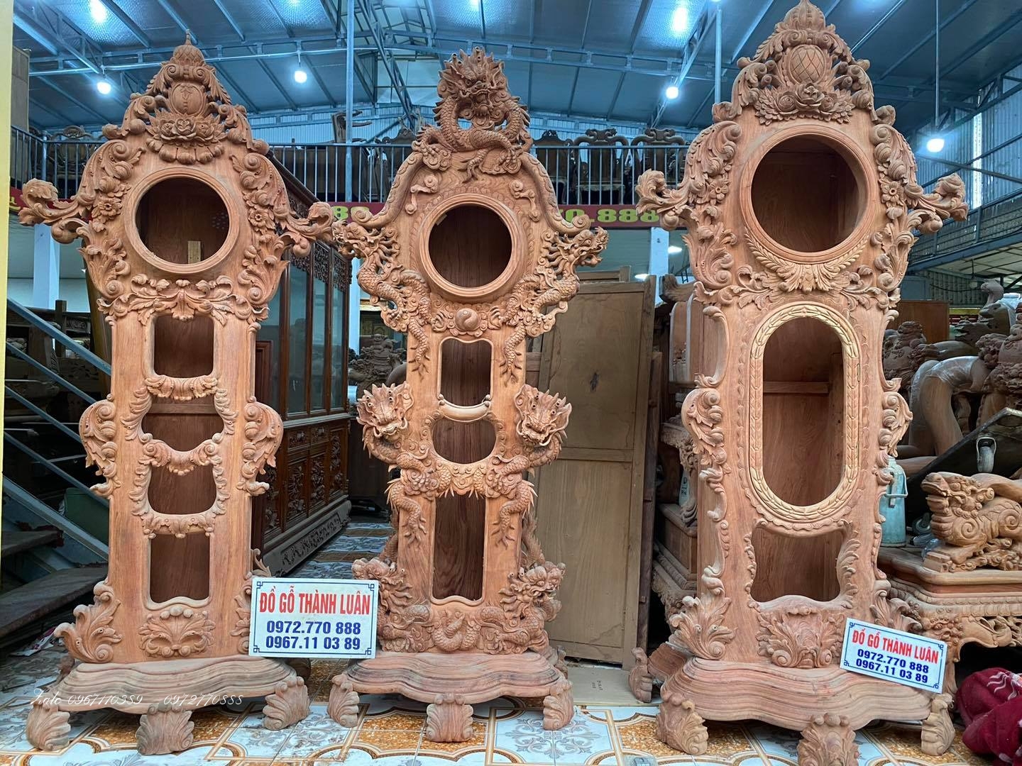 ồng hồ cây gỗ hương đá