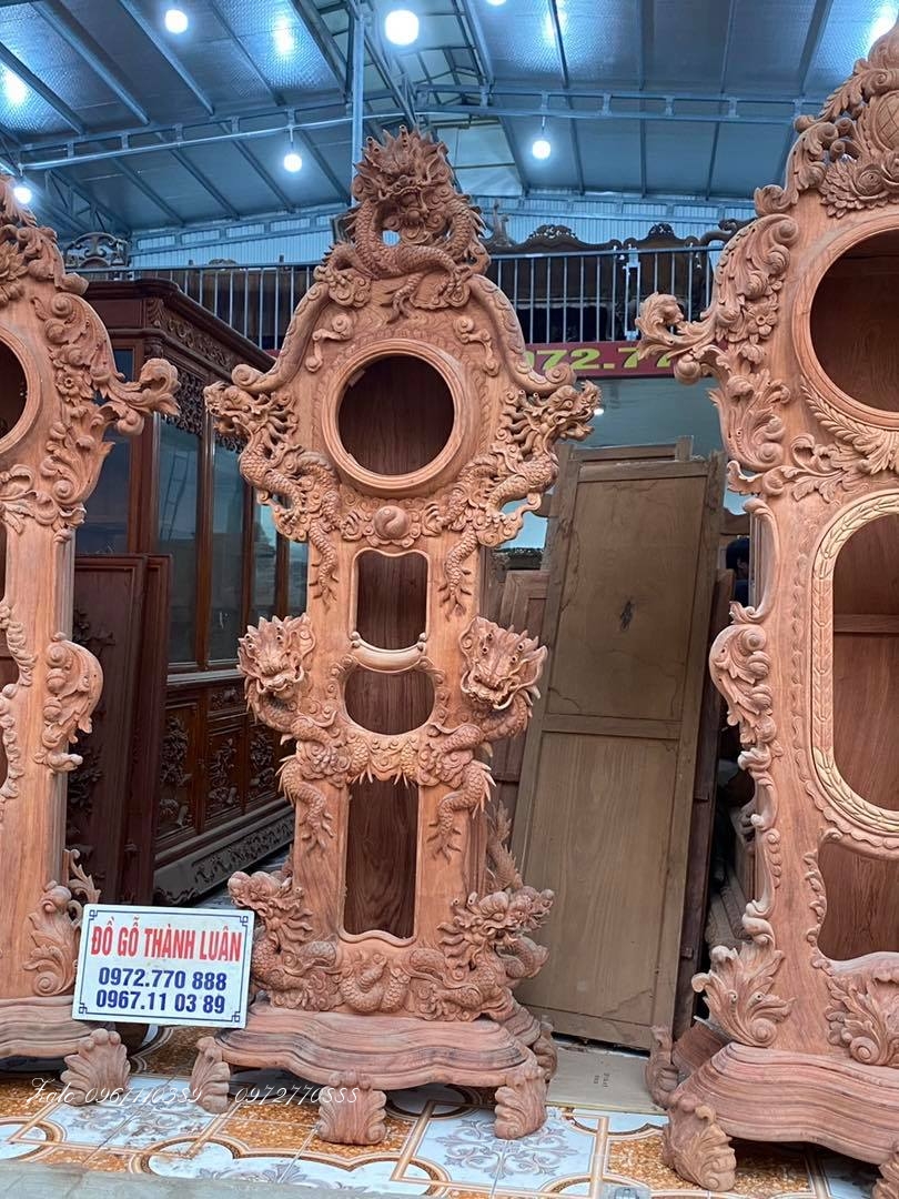 ồng hồ cây gỗ hương đá::