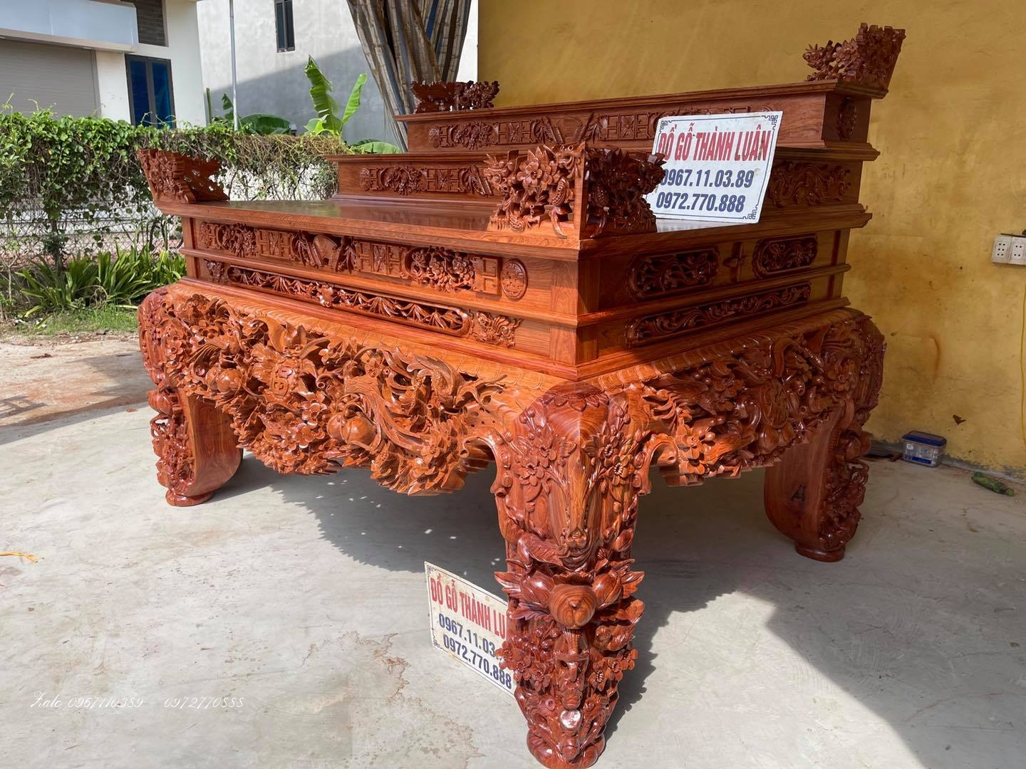 Sập thờ mai điểu tâm cấp