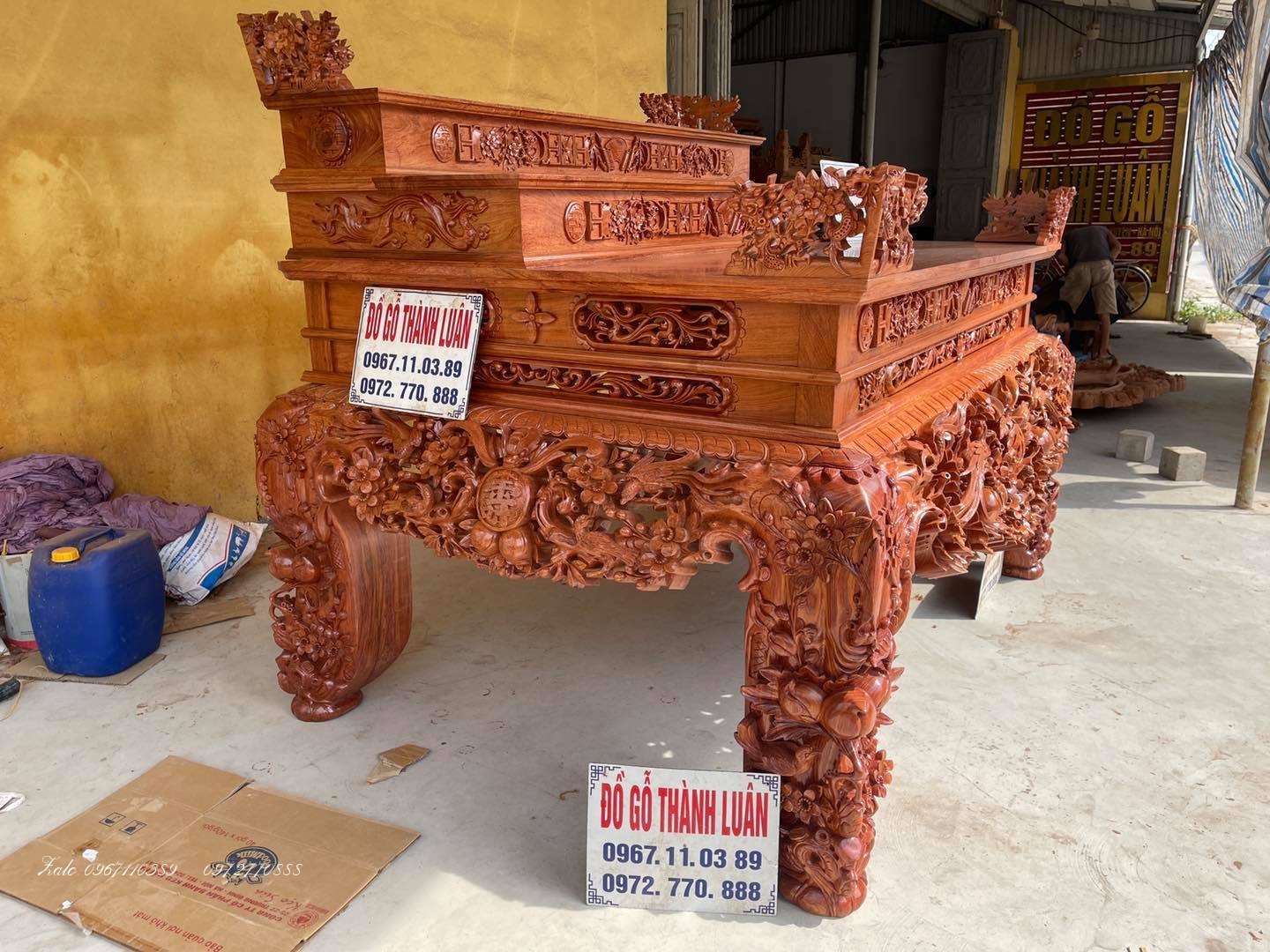 Sập thờ mai điểu tâm cấp