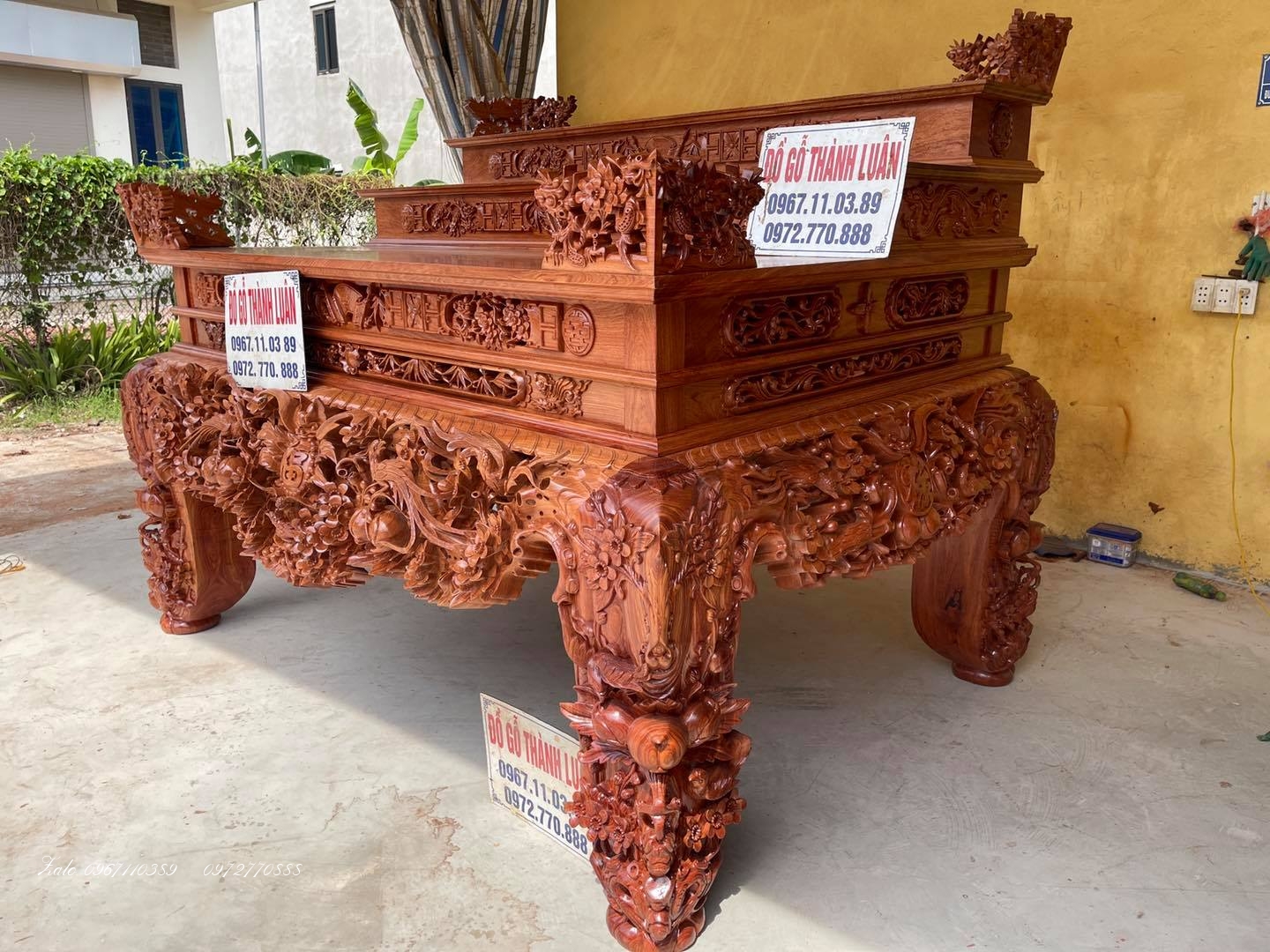 Sập thờ mai điểu tâm cấp