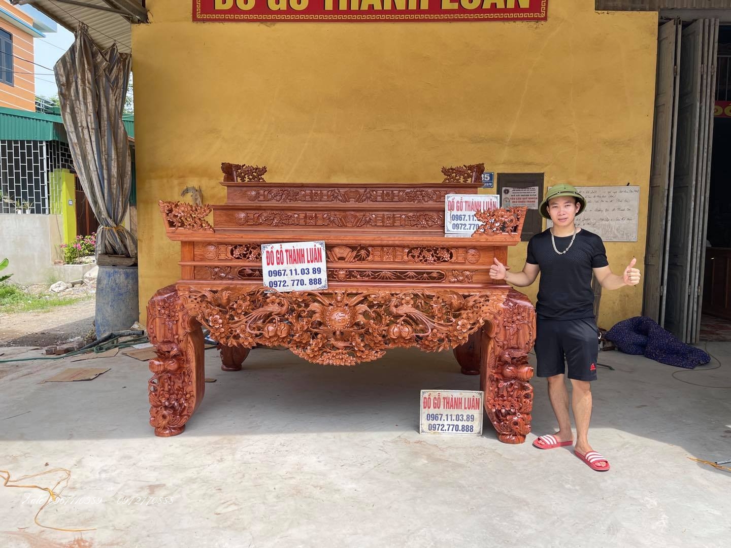 Sập Thờ Mai Điểu Tam Cấp
