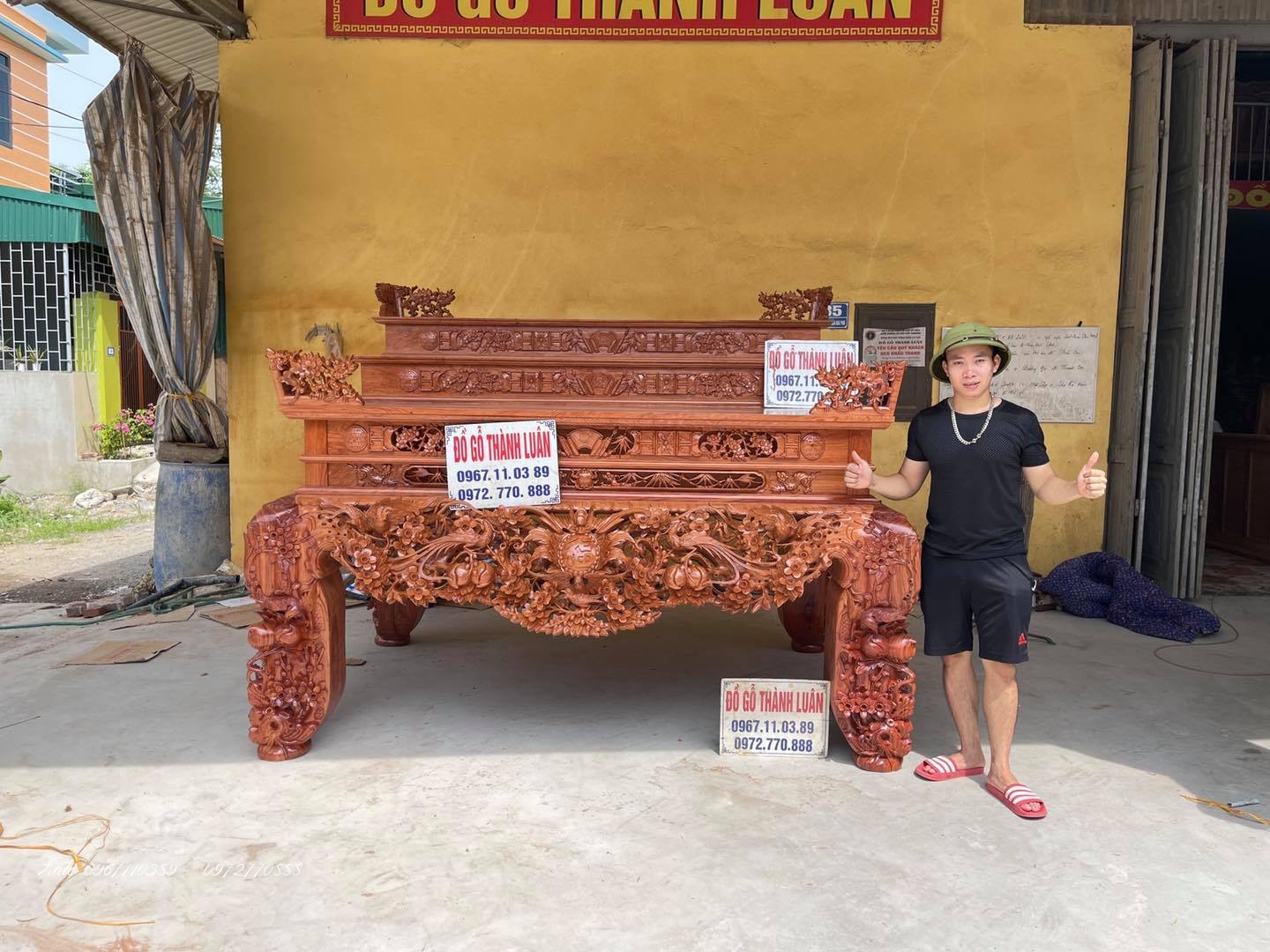 Sập Thờ Mai Điểu Tam Cấp