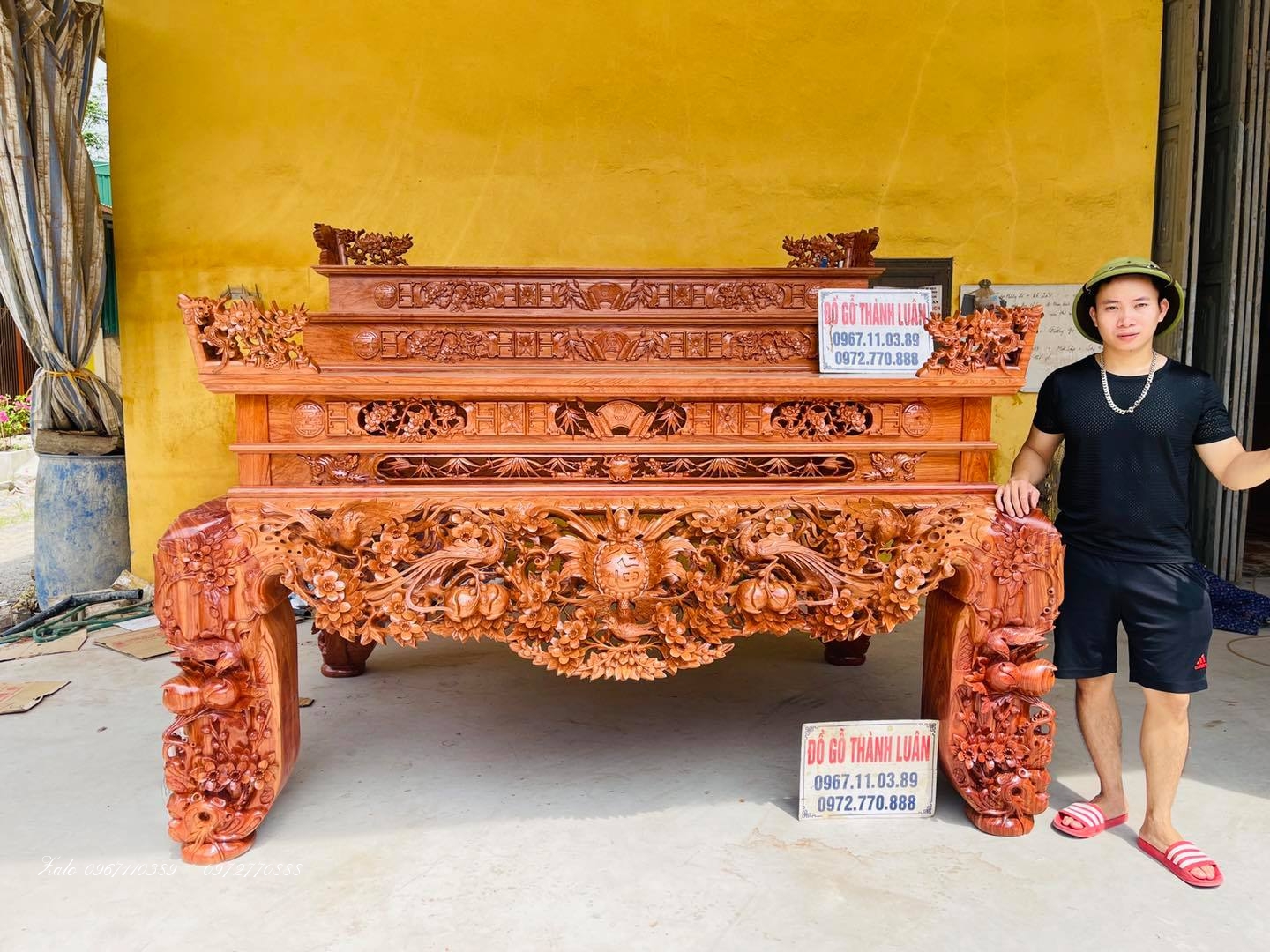 Sập thờ mai điểu tâm cấp