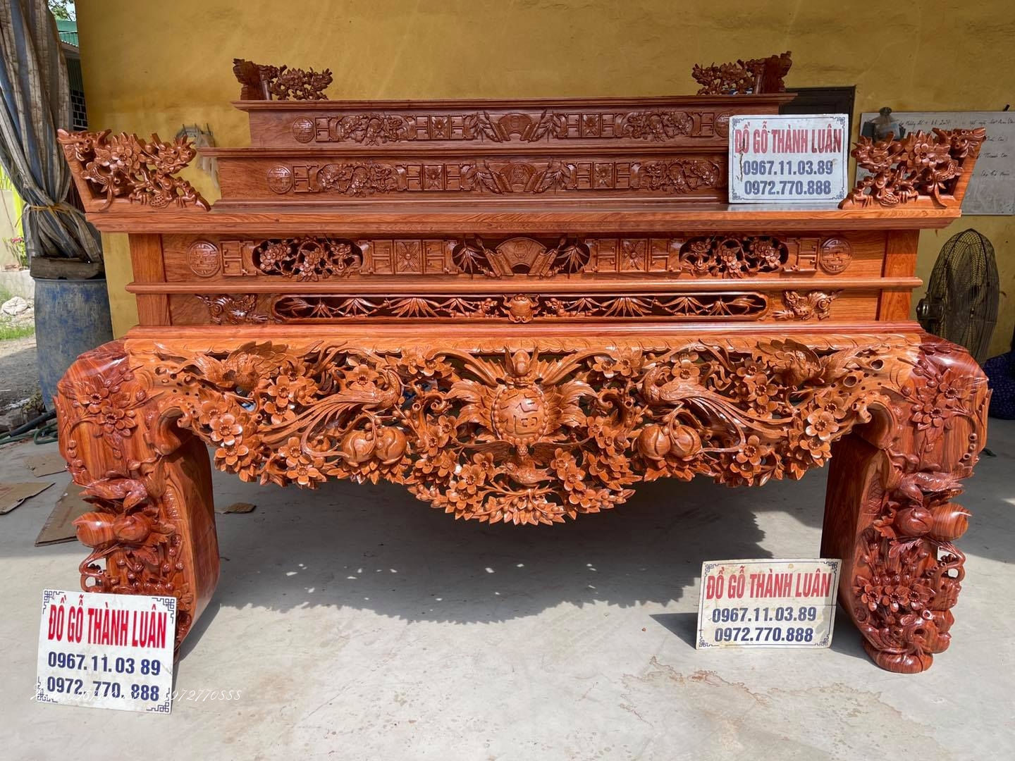 Sập thờ mai điểu tâm cấp