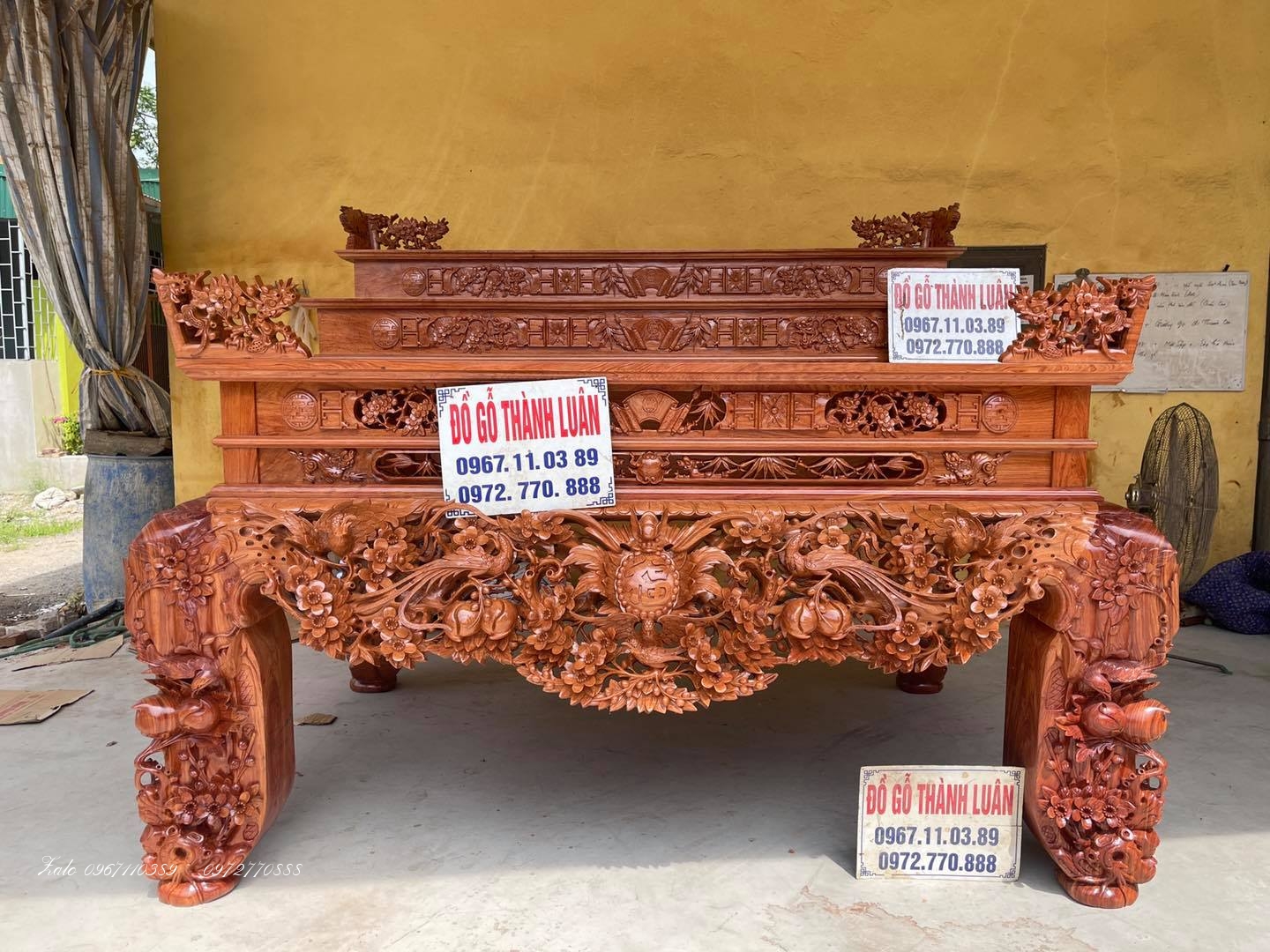 Sập thờ mai điểu tâm cấp.,