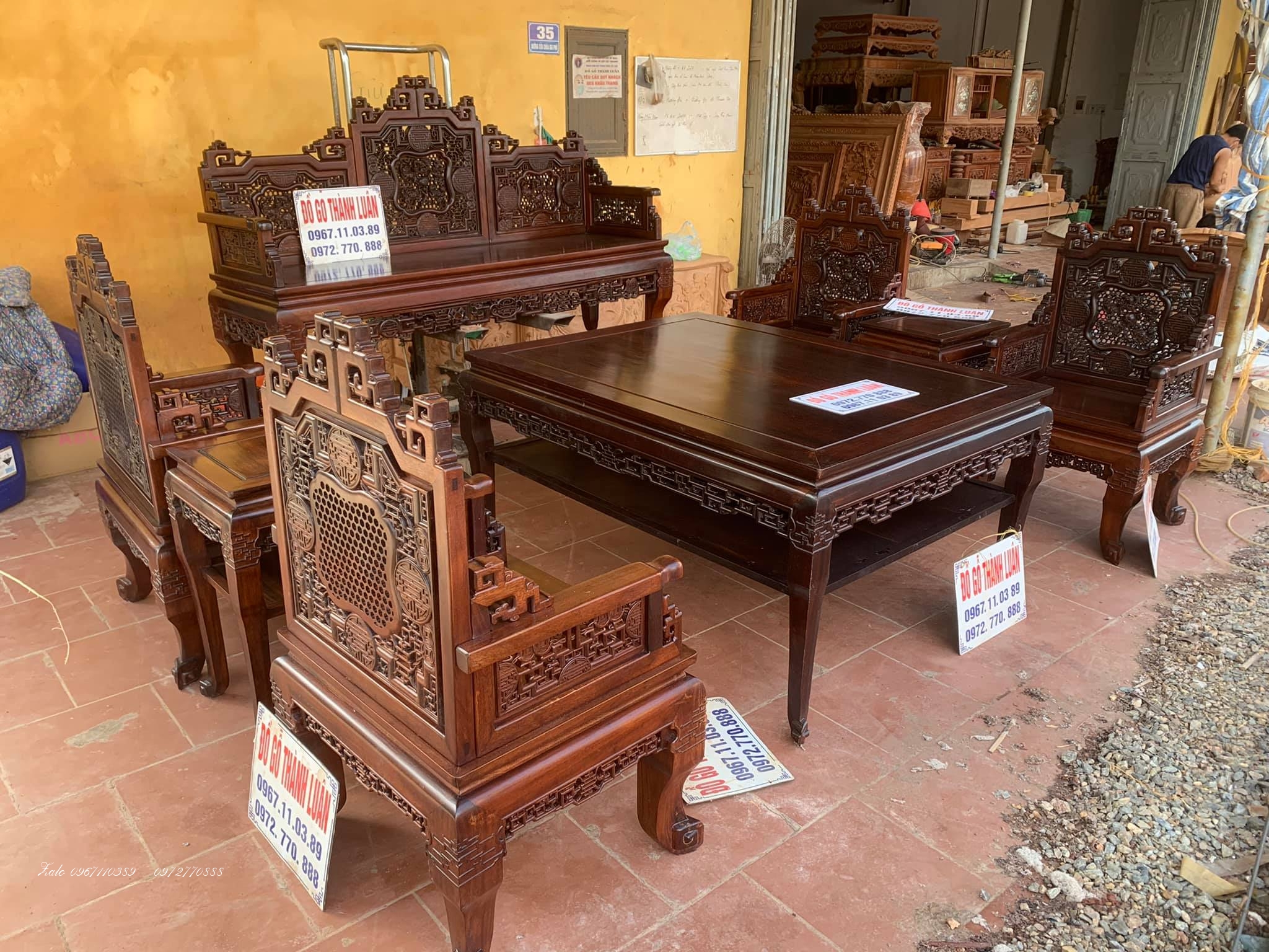 Bộ trường kỷ huế ngũ lân: