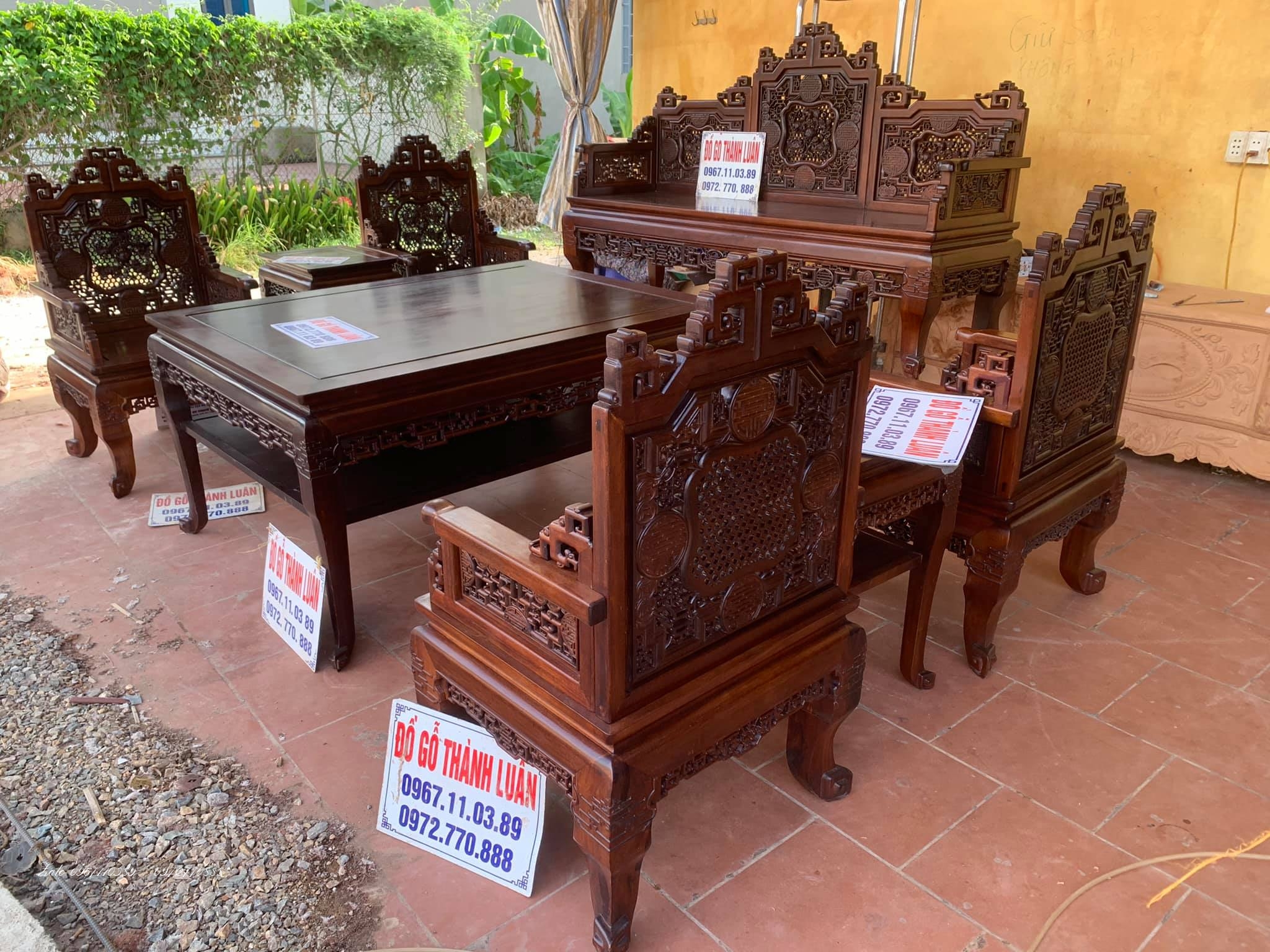 Bộ trường kỷ huế ngủ lân::