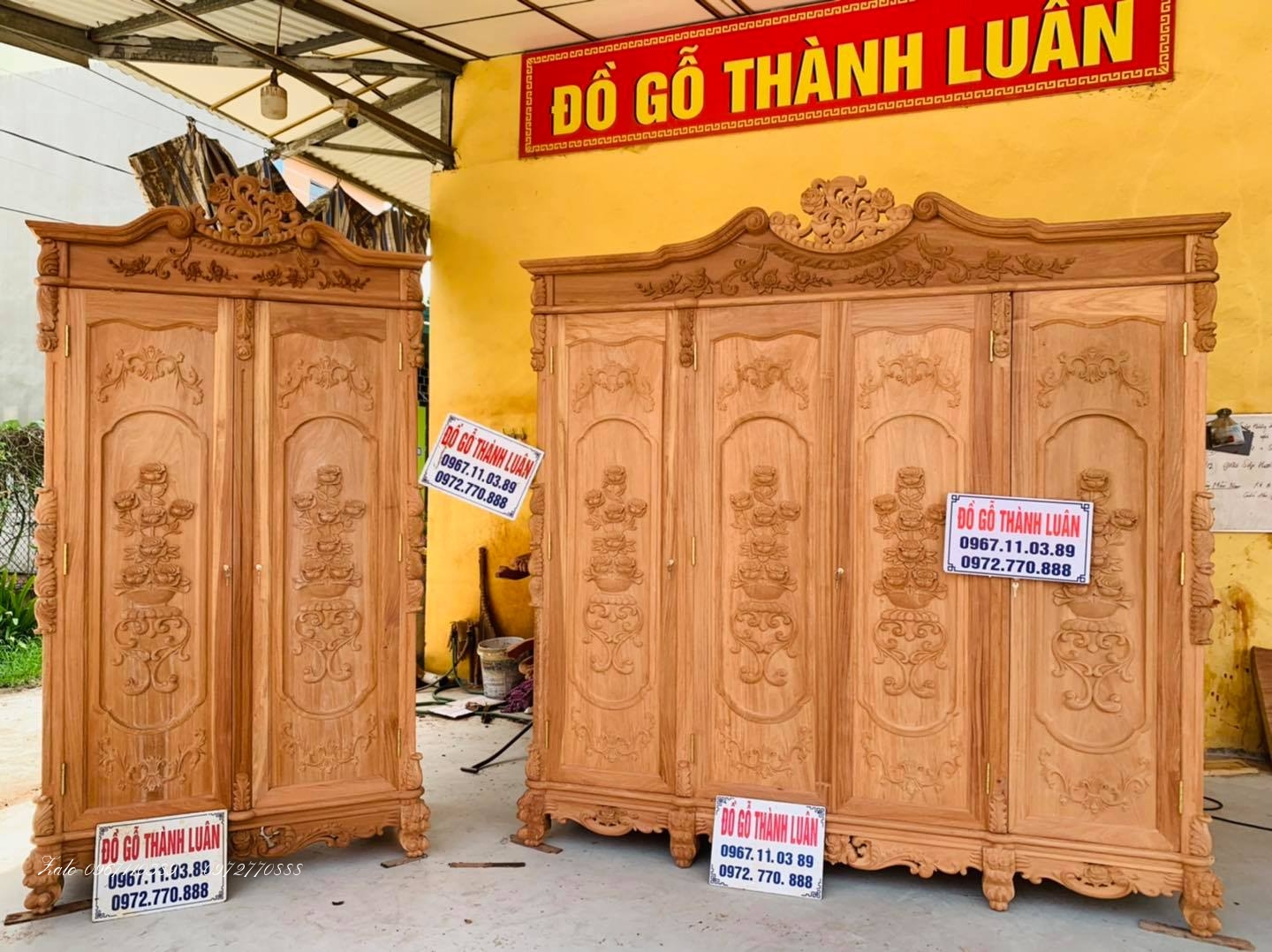 Tủ Áo Hoa Hồng Lu-i Hoàng Gia ,