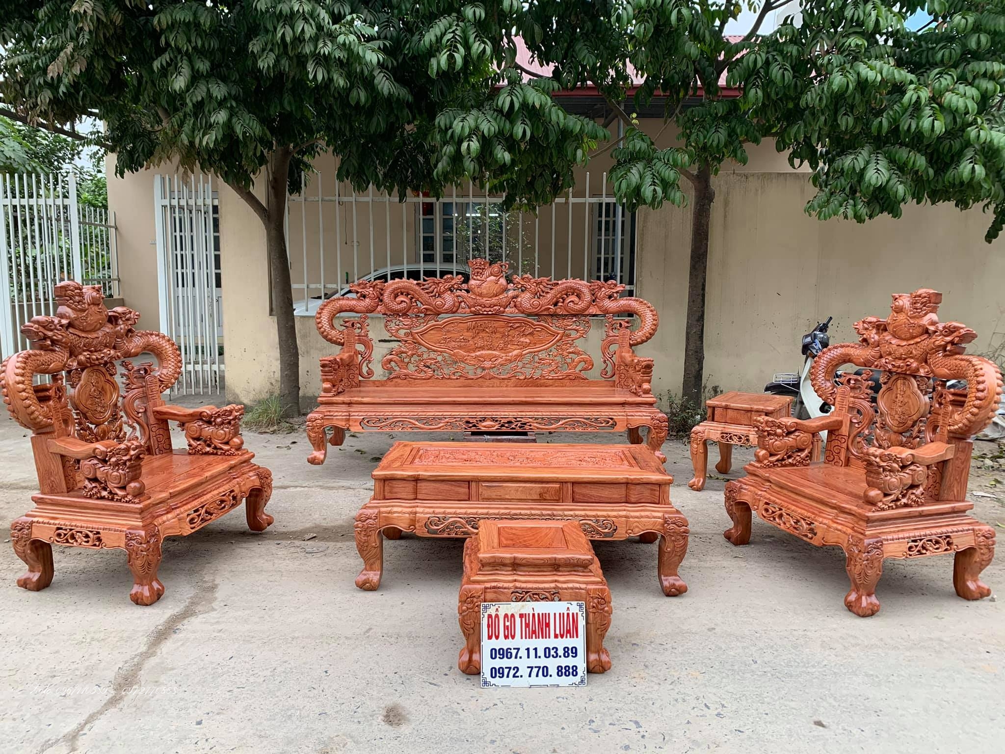 BỘ GHẾ RỒNG KHUỲNH..