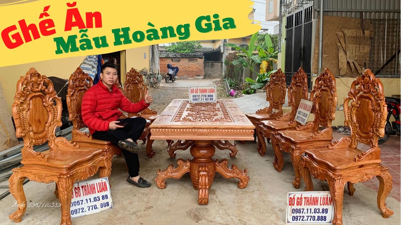 Bộ Bàn Ghế Ăn Mẫu Hoàng Gia Tân Cổ Điển