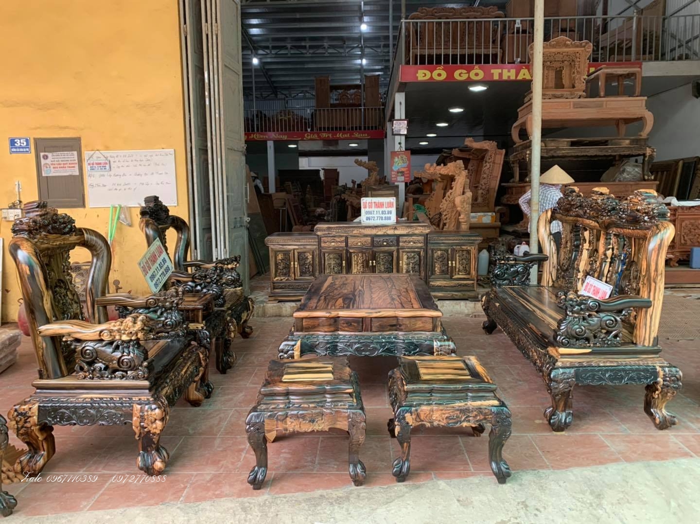 Bộ Bàn Ghế Gỗ Mun:,