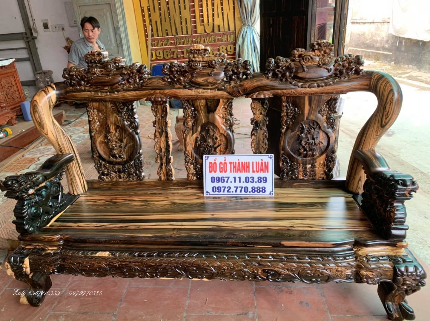 Bộ Bàn Ghế Gỗ Mun::