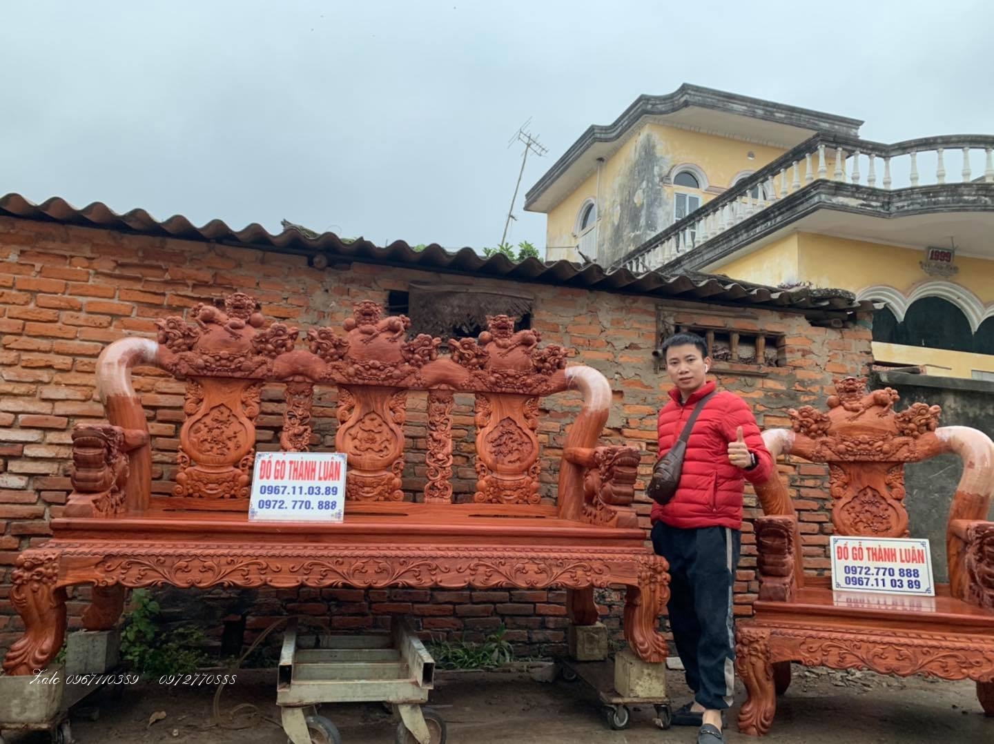 Bộ Ghế Minh Nghê Gỗ Hương::