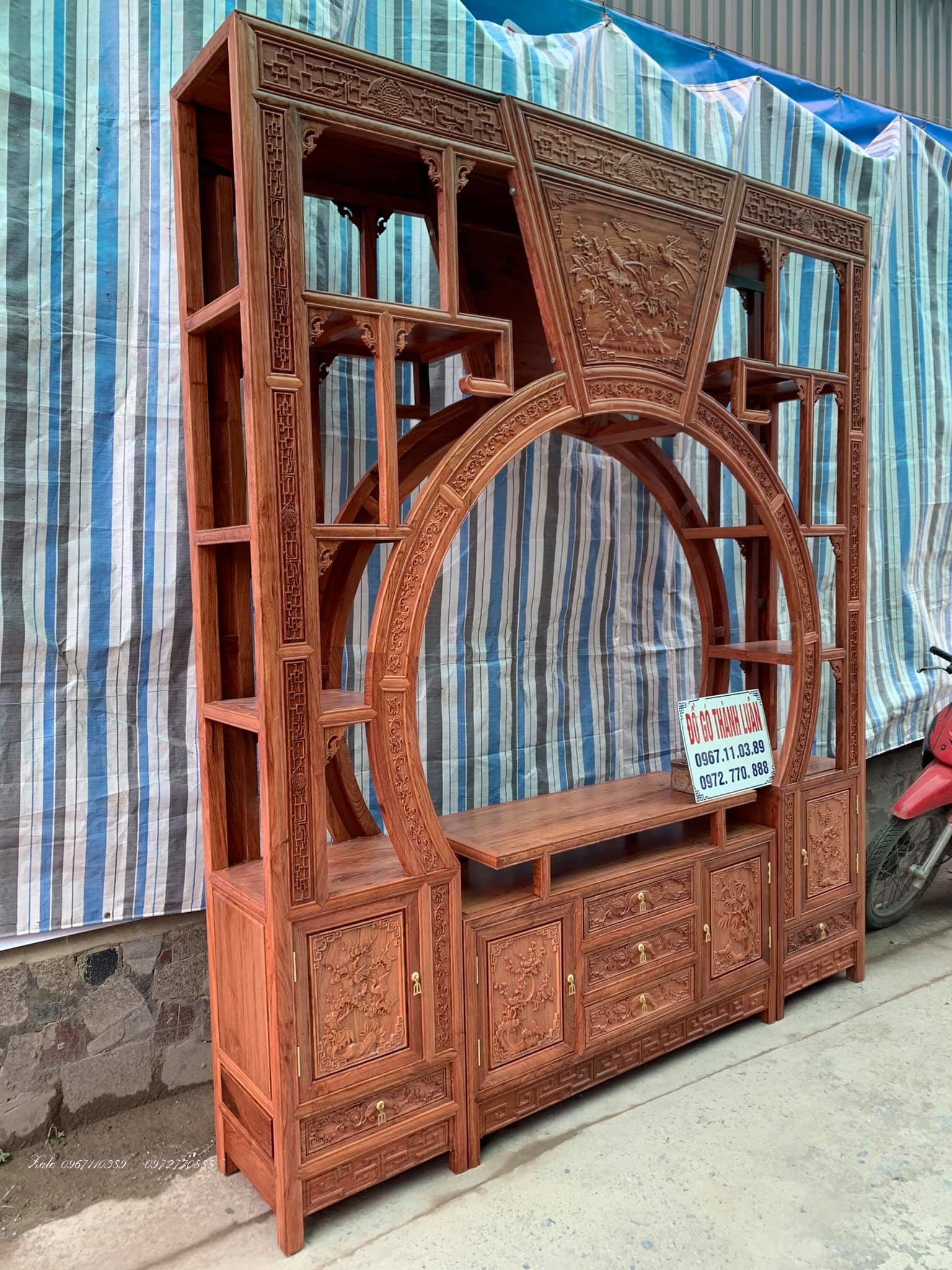 Tủ Cổng Gỗ Hương Đá