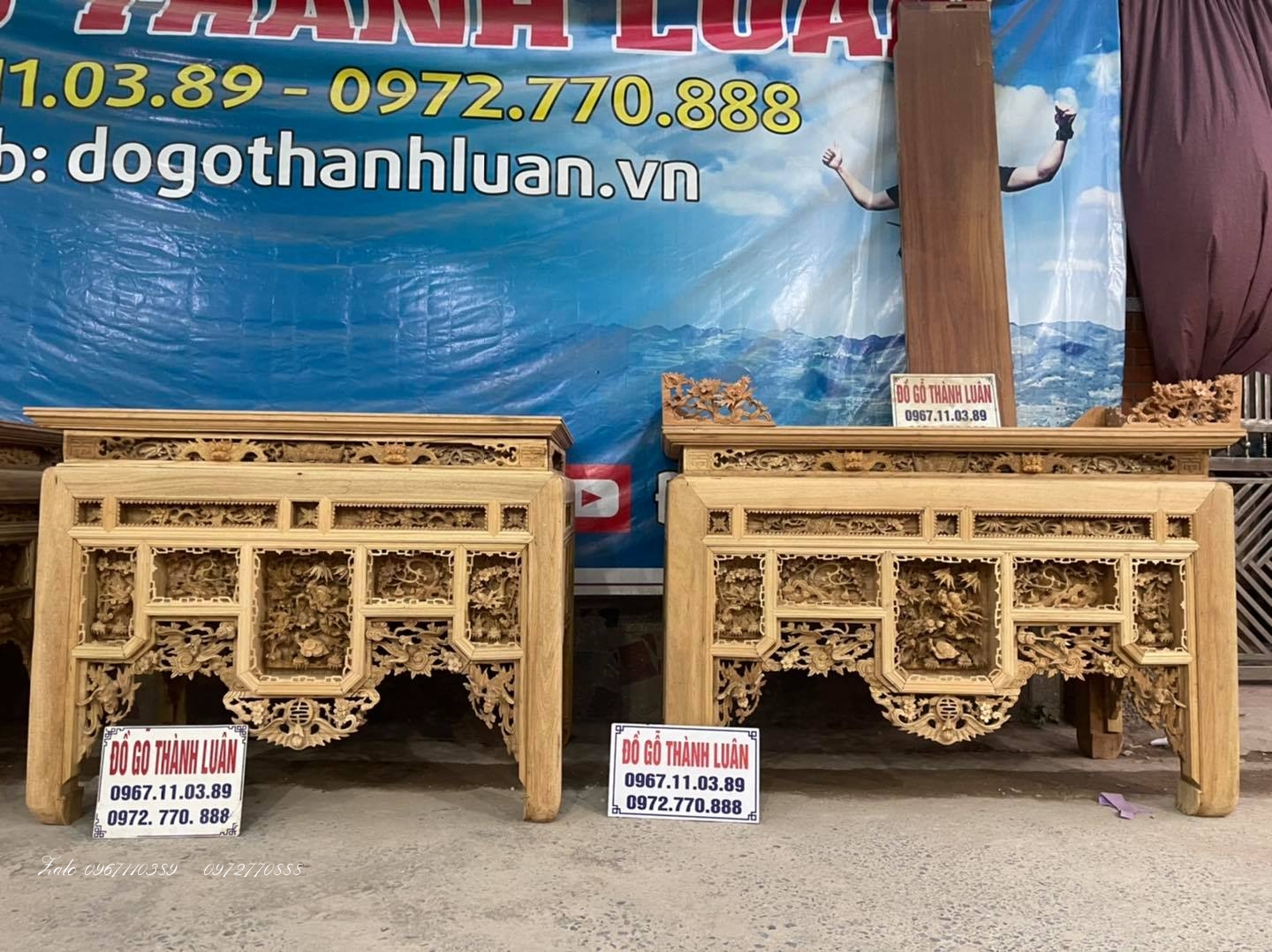 3 Chiếc Ban Thờ Ô Sa Gỗ Gụ Siêu Víp   