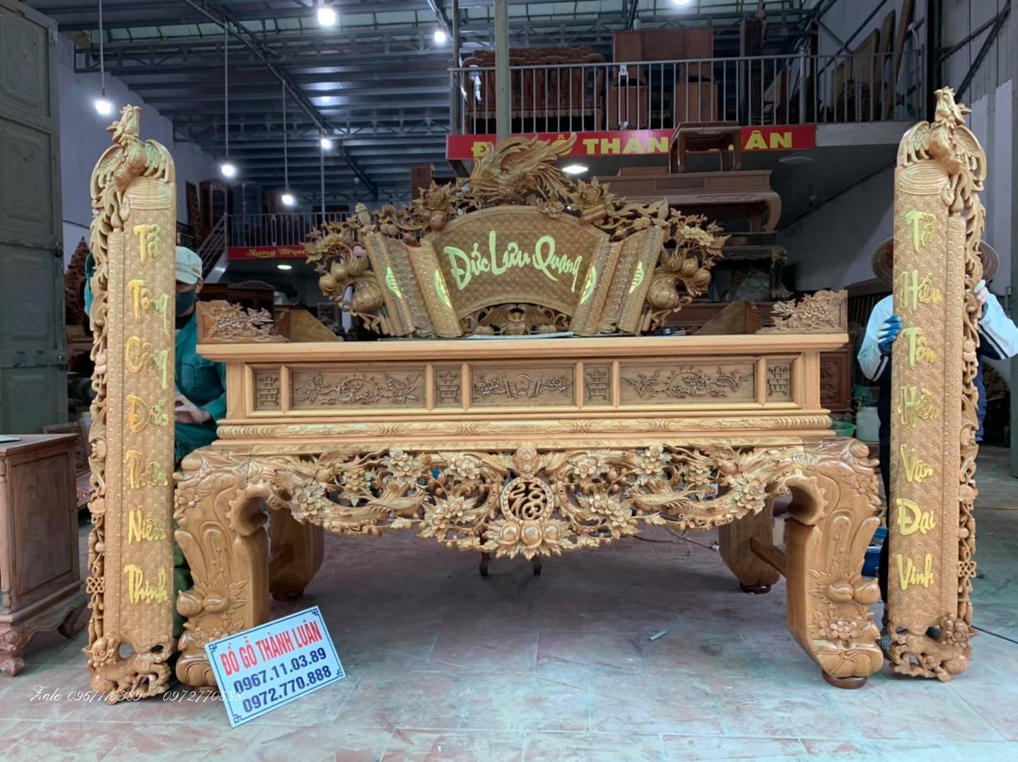 Bộ Sập Thờ Mai Điểu Gỗ Gụ Víp.,,