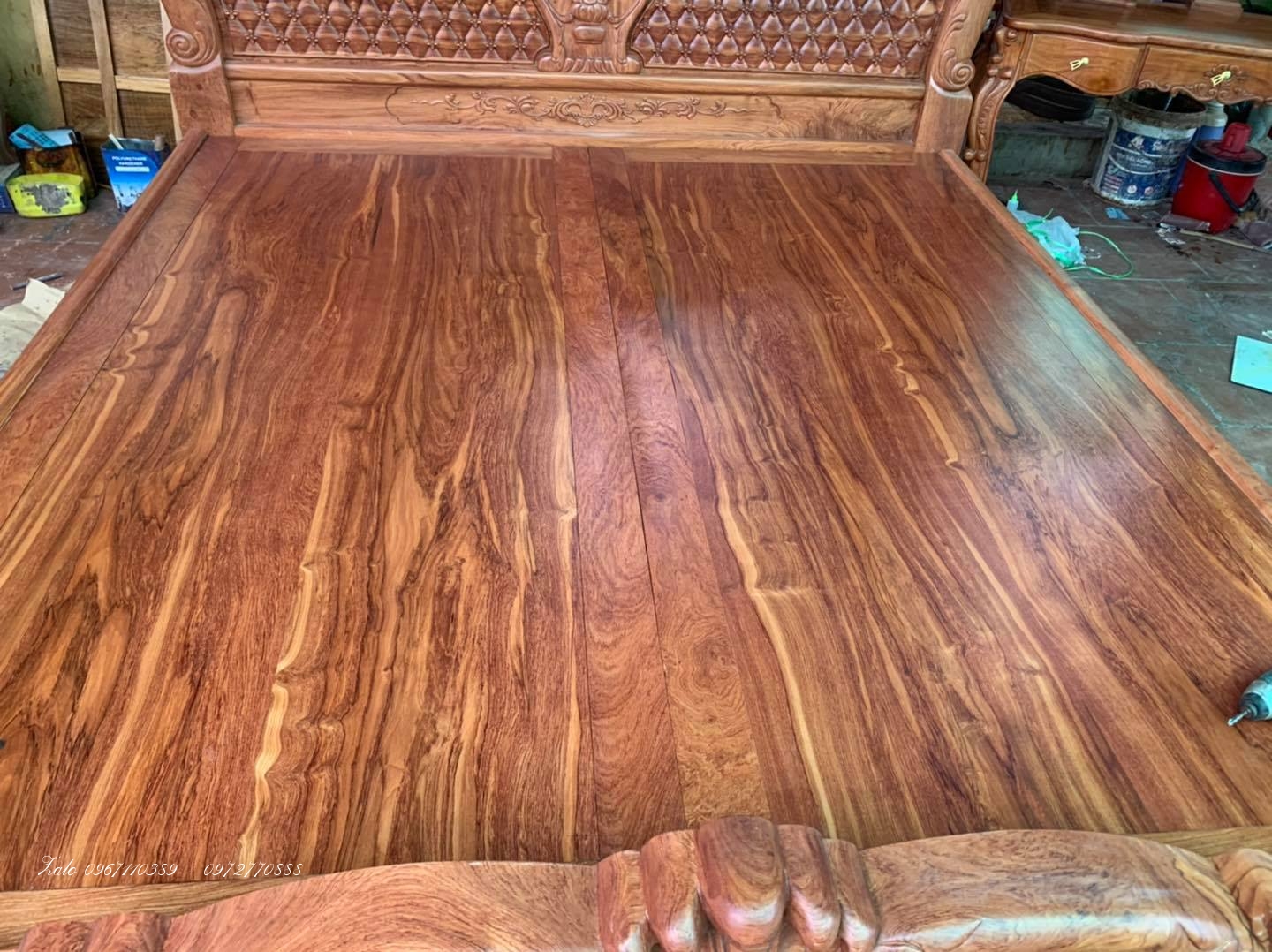 Giường Hồng,Tủ Áo,Tranh Bách Điểu,Bàn Phấn,Tủ Giày.