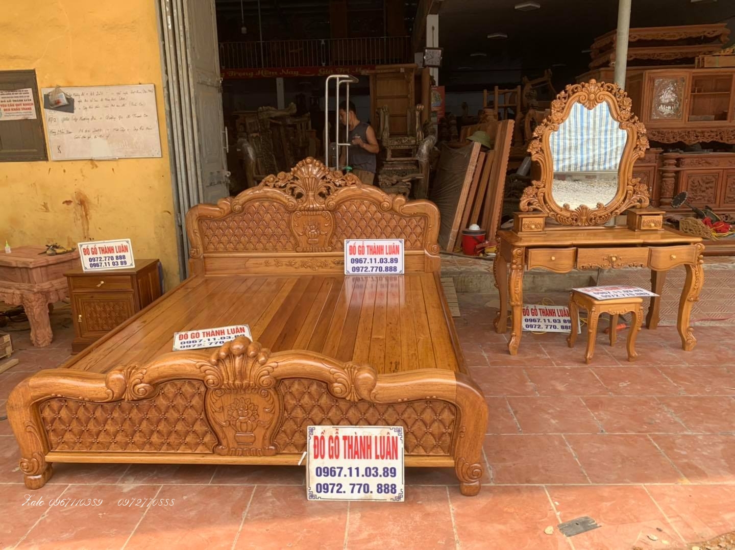 Giường Hồng Trám Chim,