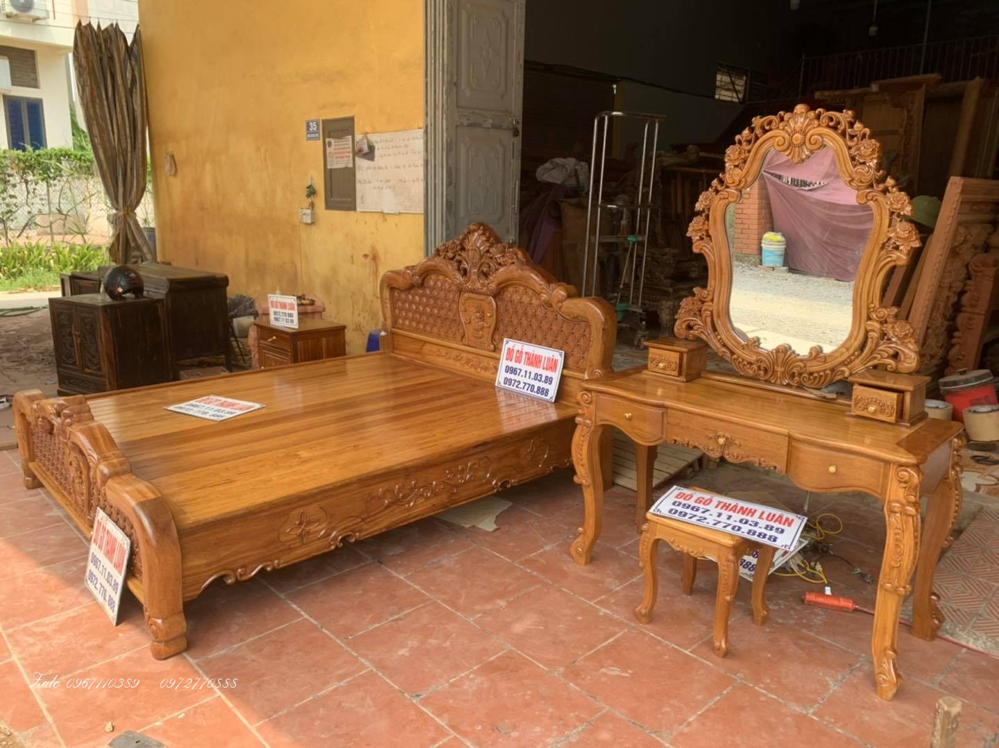 Giường Hồng Trám Chim,