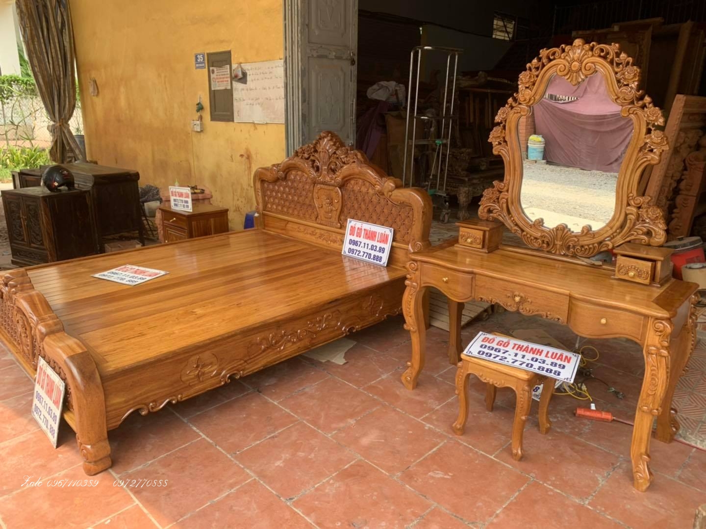 Giường Hồng Trám Chim.