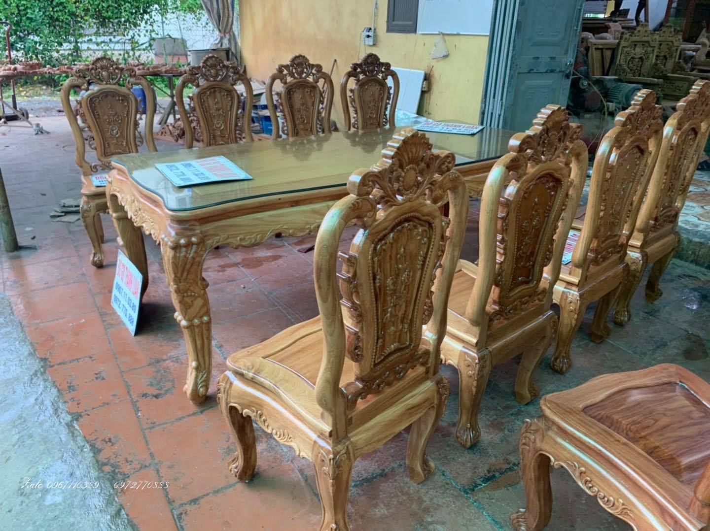 Bộ Bàn Ghế Ăn Mẫu Hoa Lan Tây Lu-i