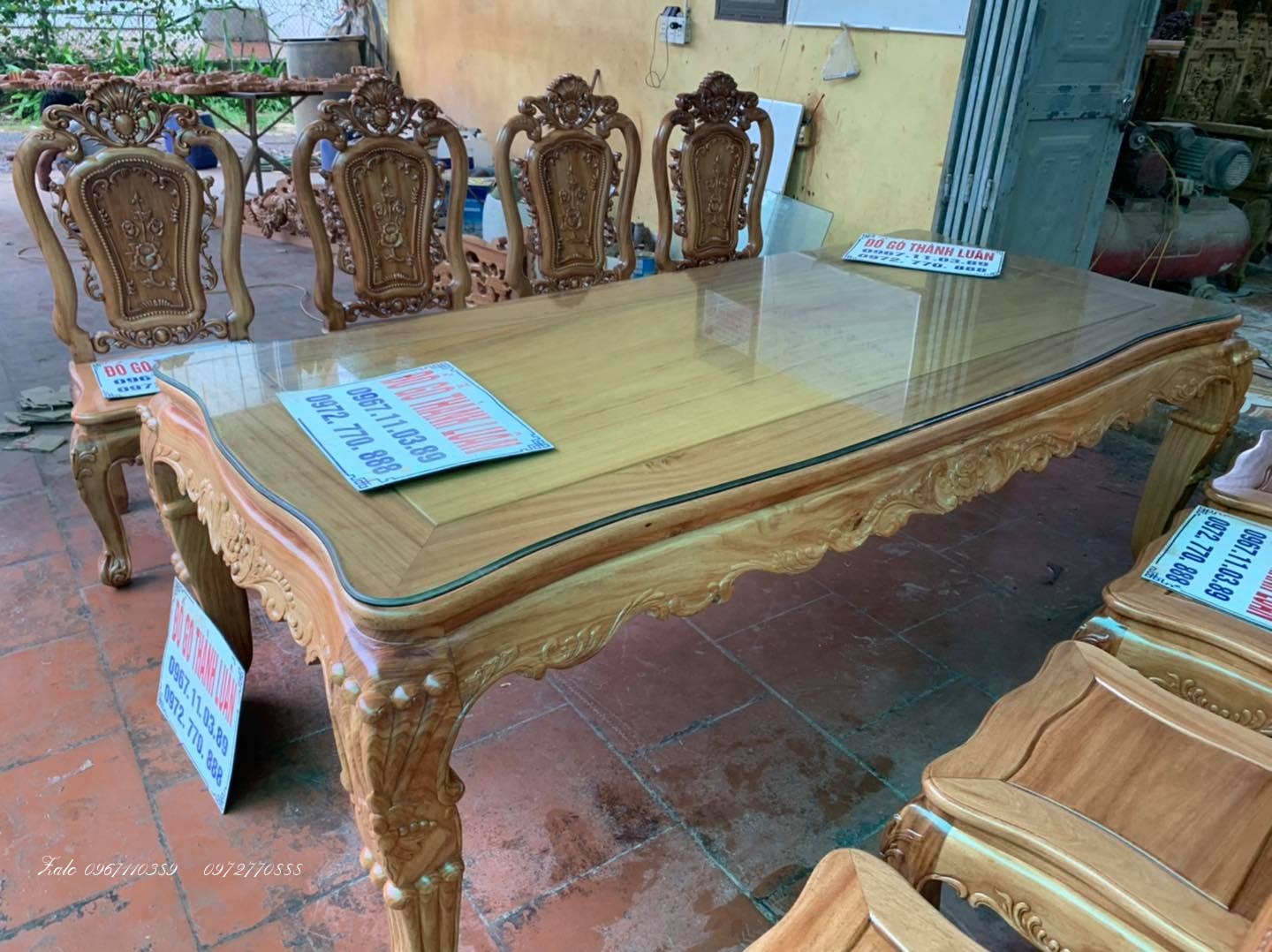 Bộ Bàn Ghế Ăn Mẫu Hoa Lan Tây Lu-i,