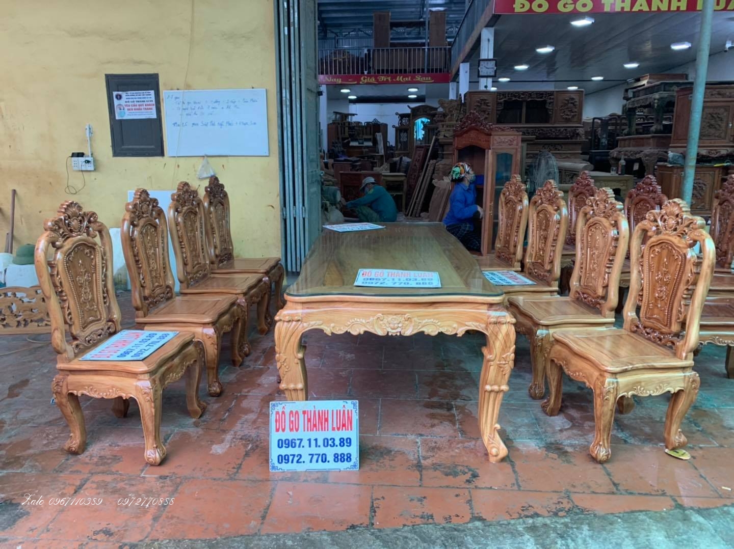 Bộ Bàn Ghế Ăn Mẫu Hoa Lan Tây Lu-i.