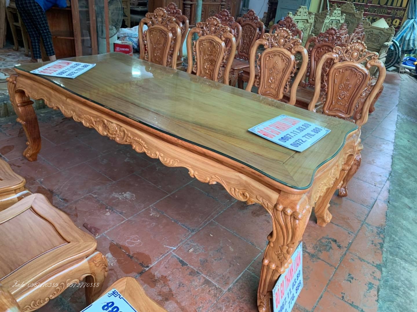 Bộ Bàn Ghế Ăn Mẫu Hoa Lan Tây Lu-i.