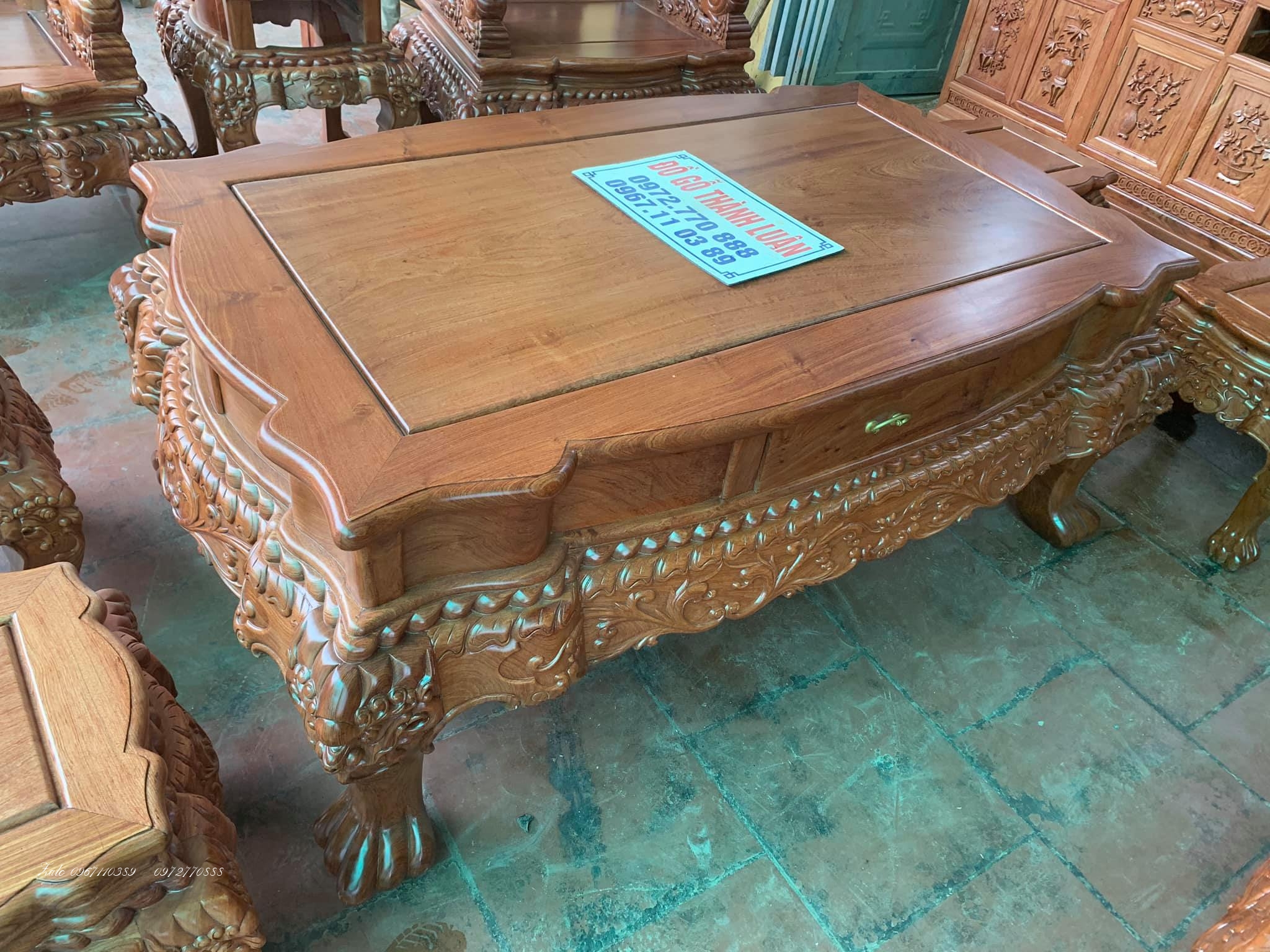 Bộ Bàn Ghế Minh Quốc Nghê cột 12 Chân 14,