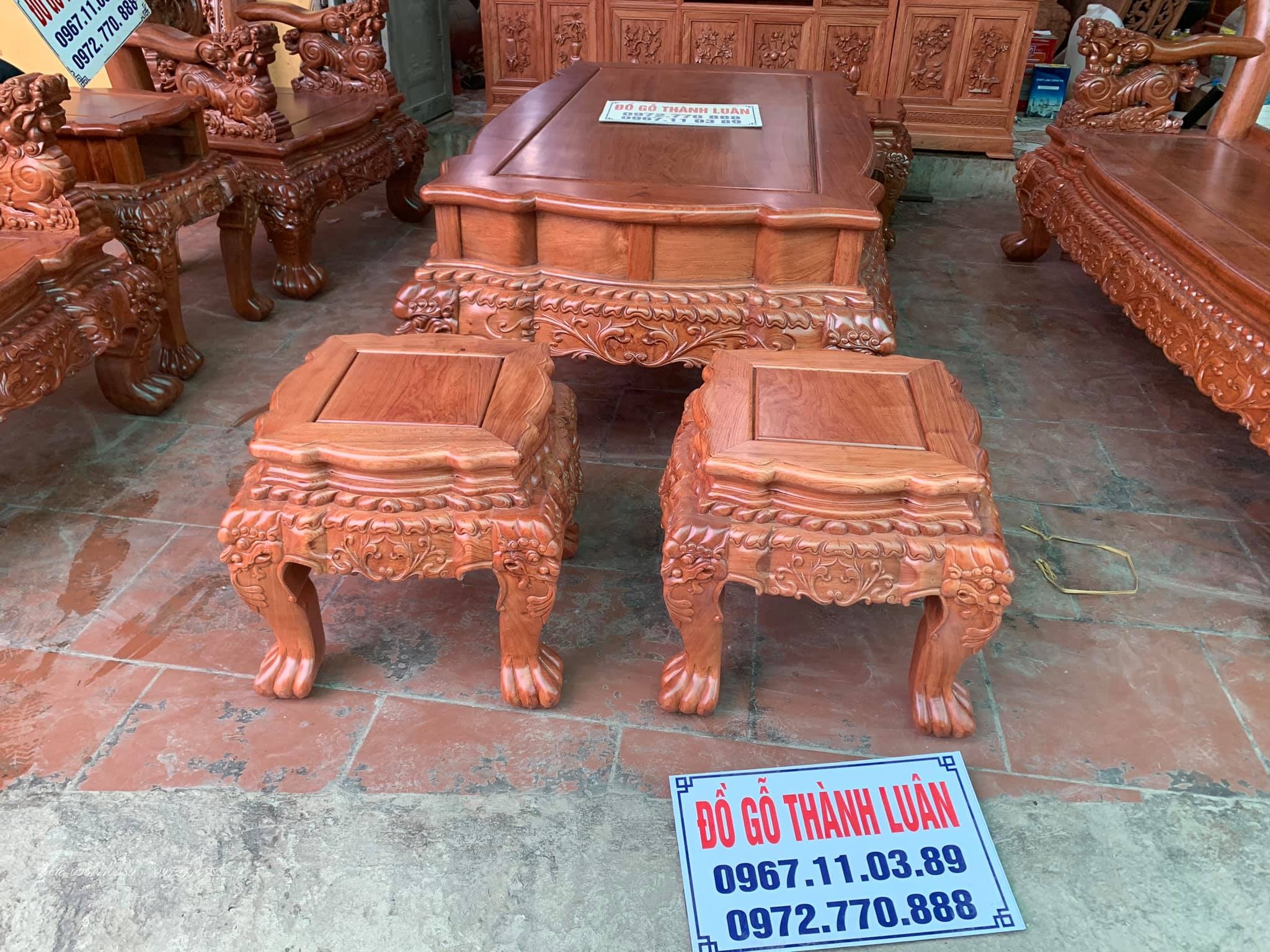 Bộ Bàn Ghế Minh Quốc Nghê cột 12 Chân 14,