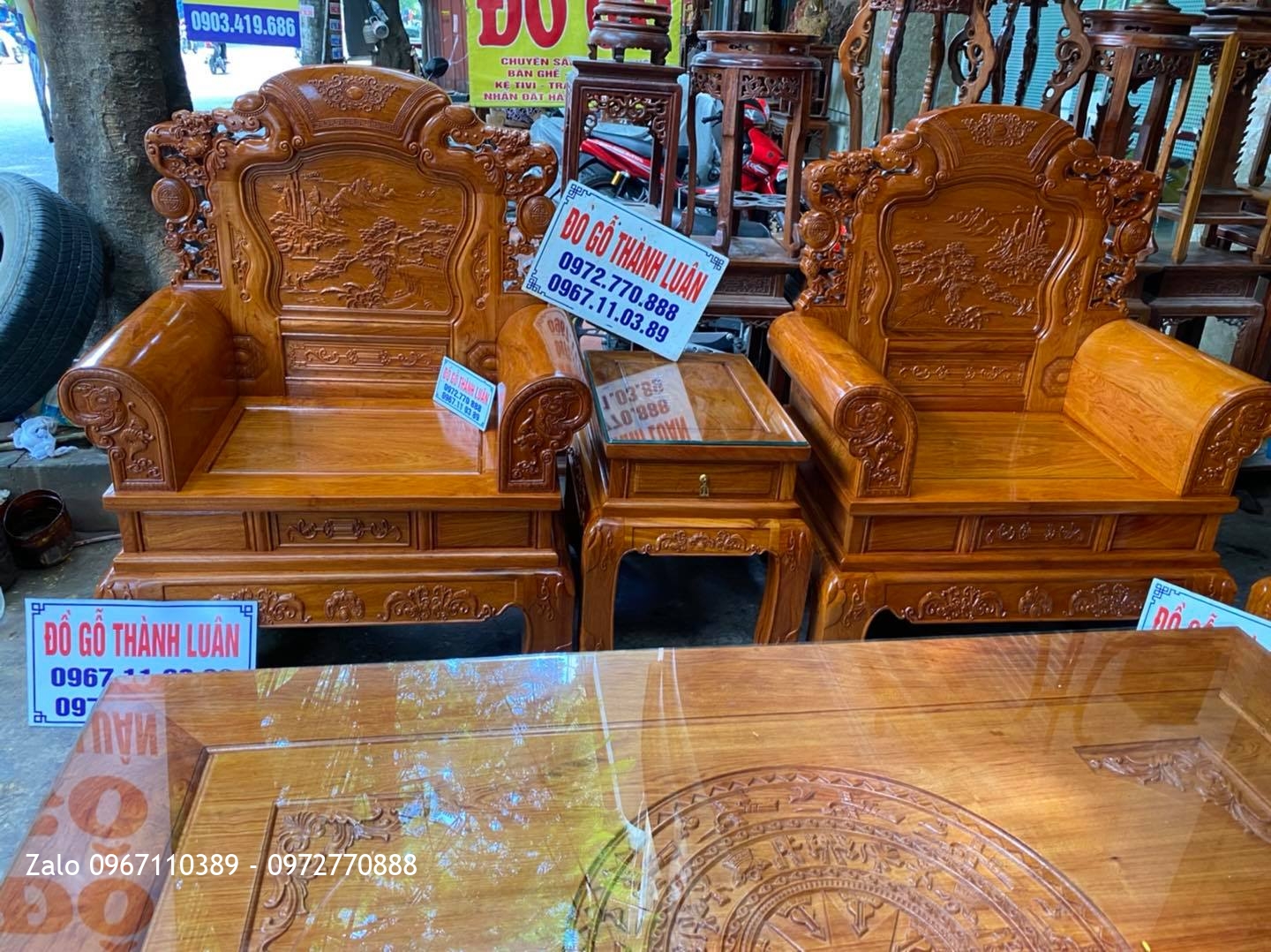 bộ bàn ghế mẫu khổng tử gỗ hương đá Nam Phi