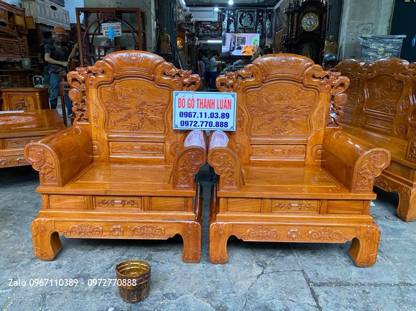 bộ bàn ghế mẫu khổng tử gỗ hương đá Nam Phi:-