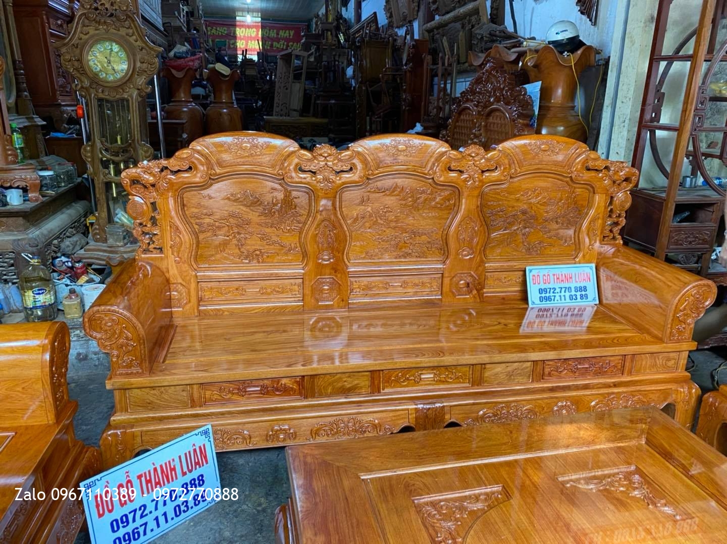 bộ bàn ghế mẫu khổng tử gỗ hương đá Nam Phi: