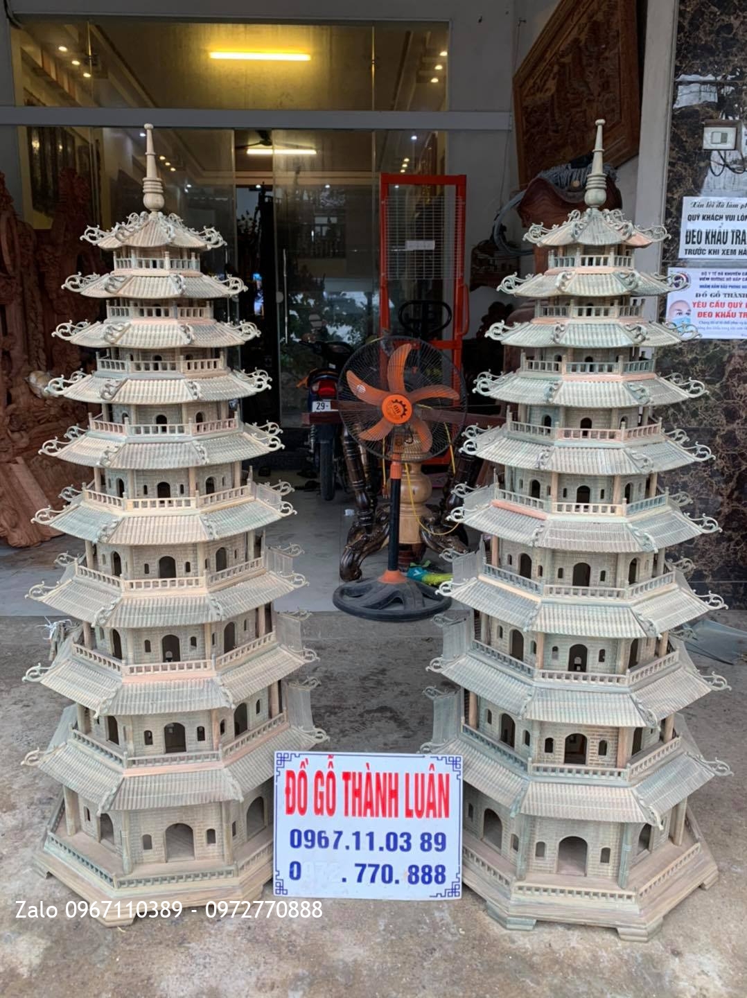 ÈN THÁP CHÙA GỖ BÁCH XANH,