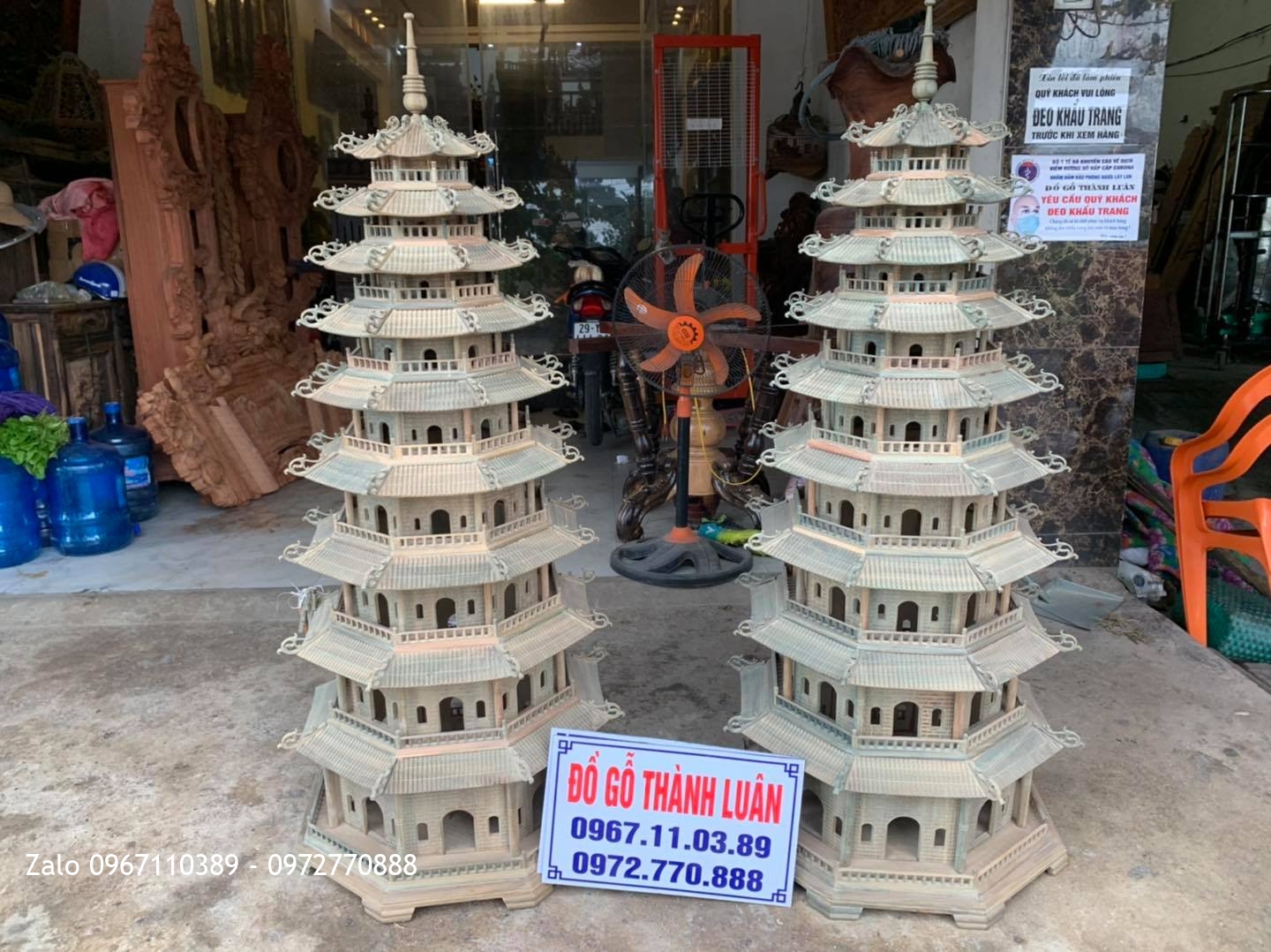 ÈN THÁP CHÙA GỖ BÁCH XANH,