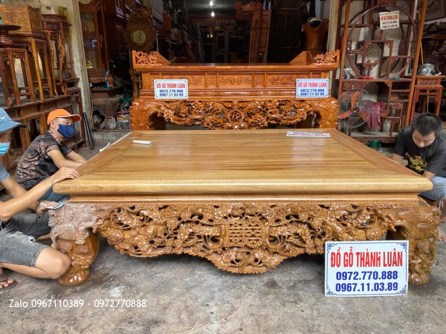 Sập Gụ Thập Điểu Quần Mai,